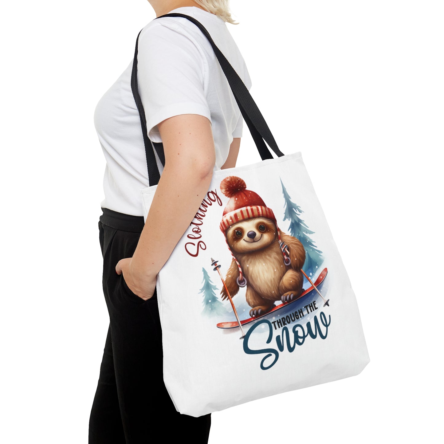 Tote Bag, Christmas, Sloth, Personalised/Non-Personalised Tote bag