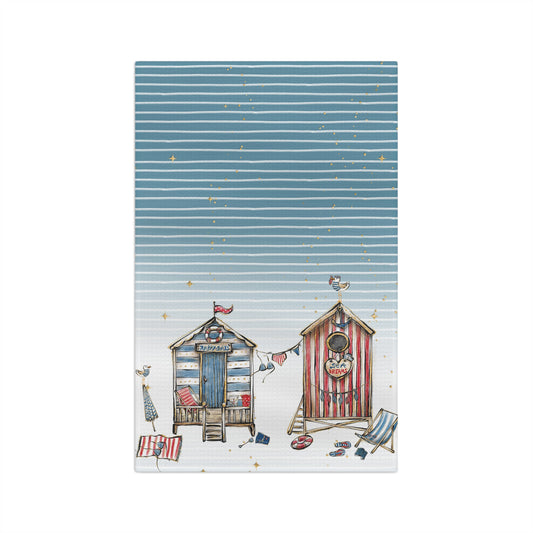 Microfiber Tea Towel Beach Huts