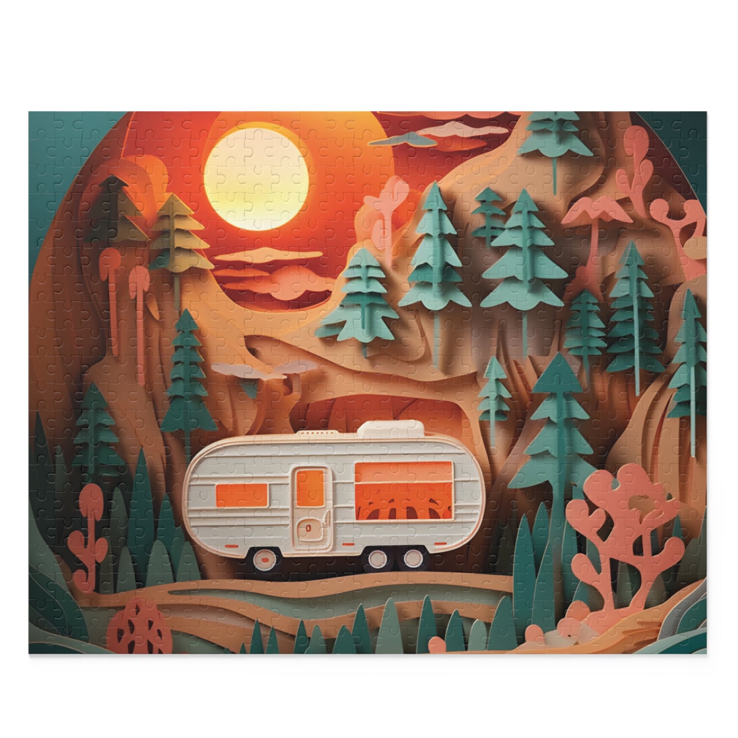 Puzzle, Camping, Caravan (120, 252, 500-Piece) awd-559