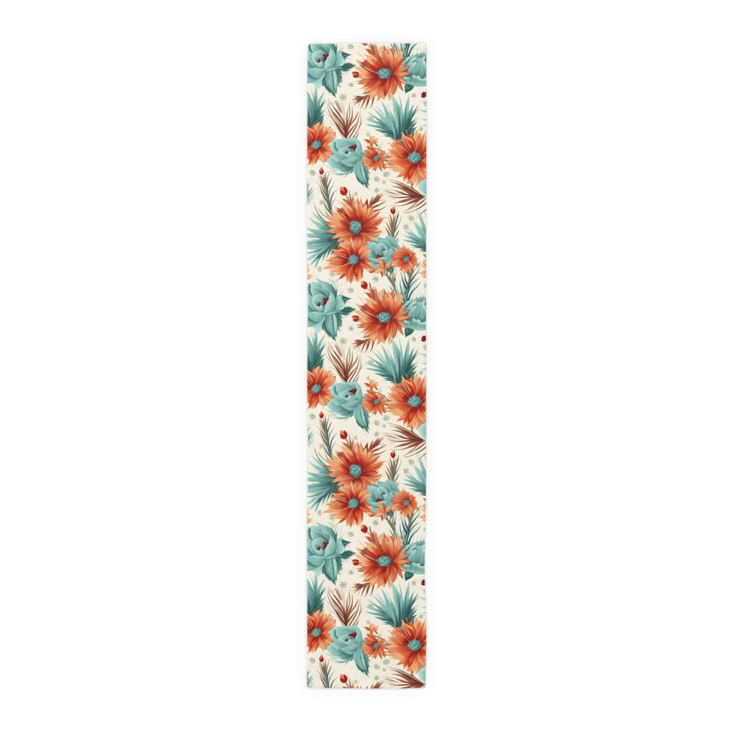 Boho Floral Table Runner, Cotton Twill and Poly Available