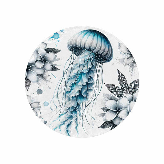 Sea_Animals_Jellyfish_Awd351111  Circular Micro Fleece Blanket 47"
