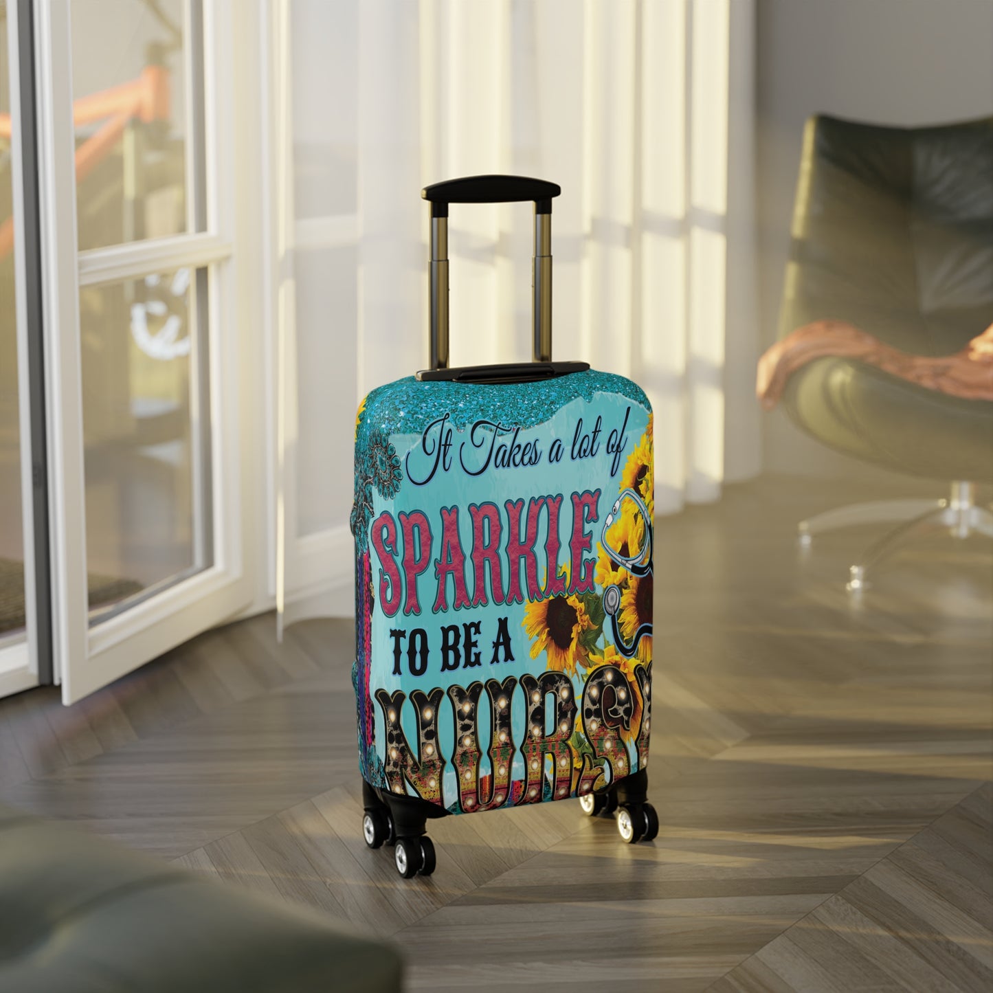 Luggage Cover, It takes a lot of sparkle to be a Nurse, awd-037