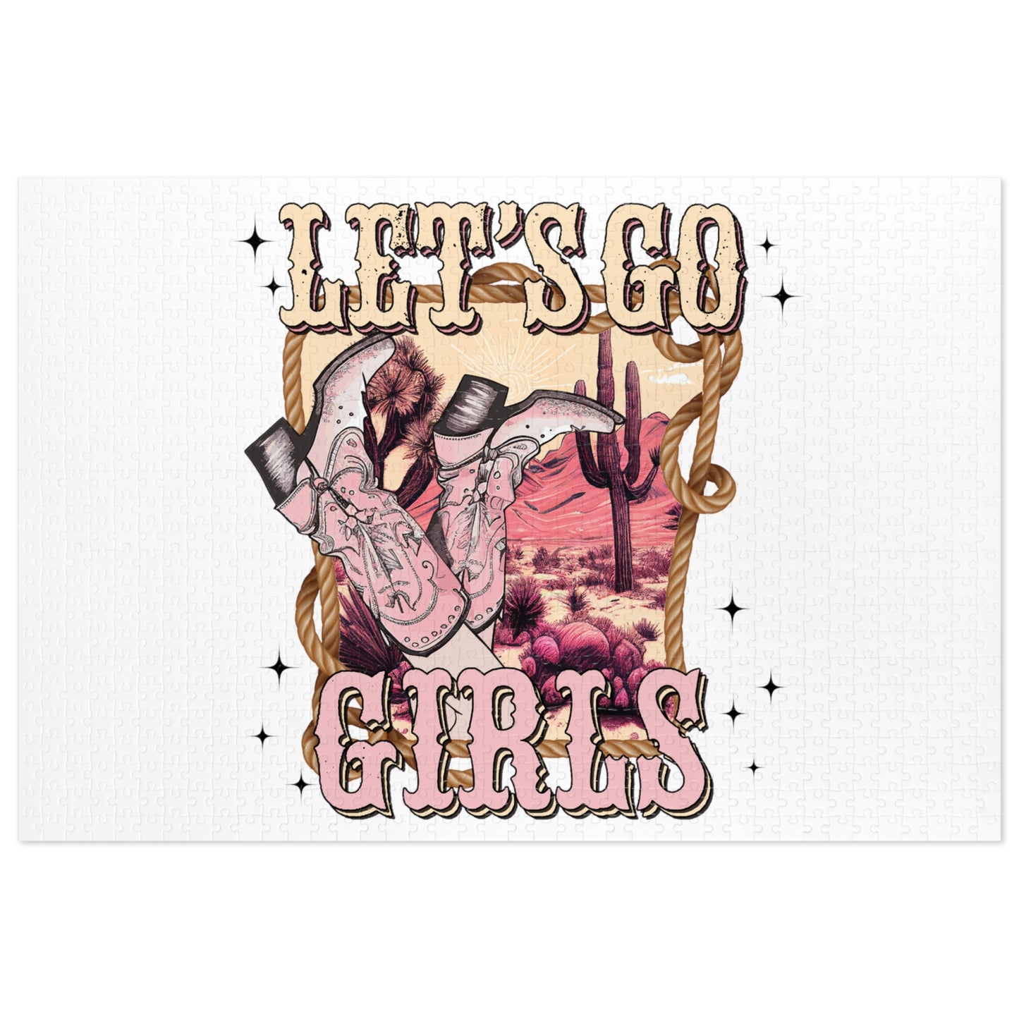 Puzzle, Western, Let's Go Girls, Personalised/Non-Personalised (30, 110, 252, 500,1000-Piece)