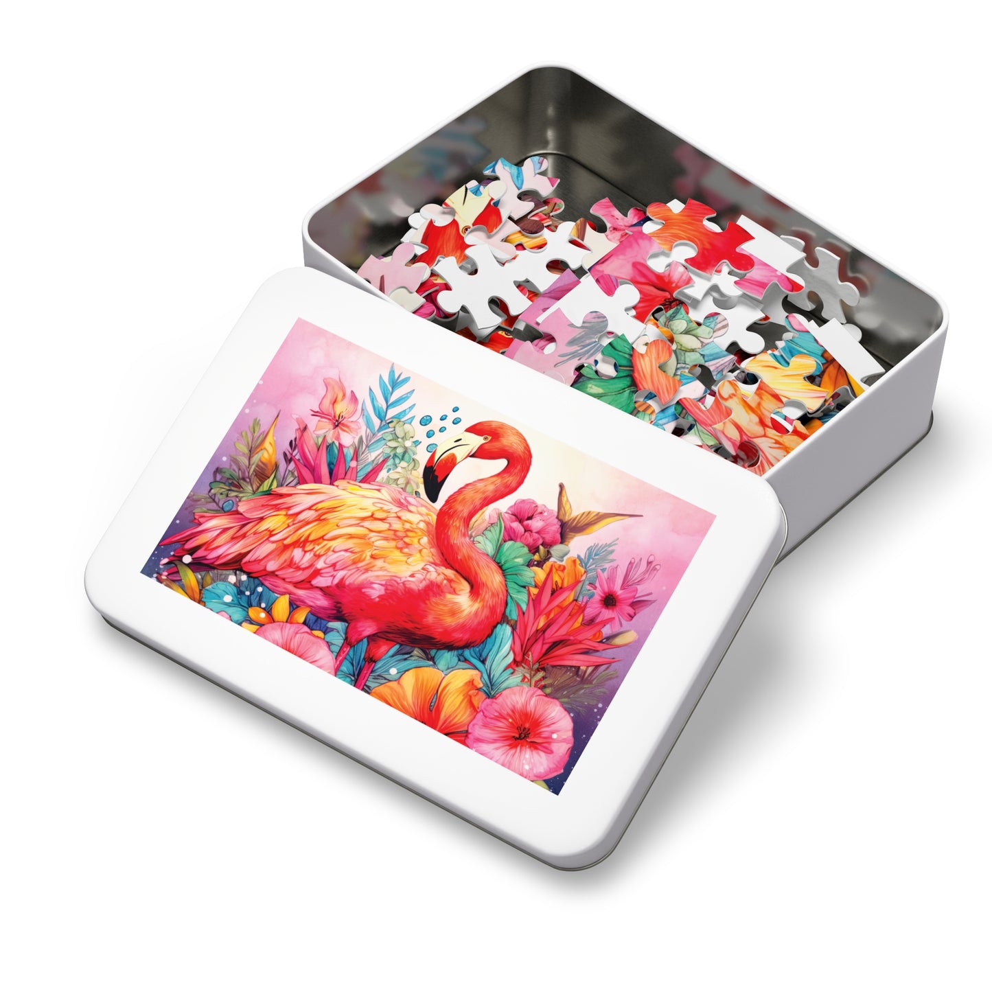 Jigsaw Puzzle, Flamingo, Personalised/Non-Personalised (30, 110, 252, 500,1000-Piece)