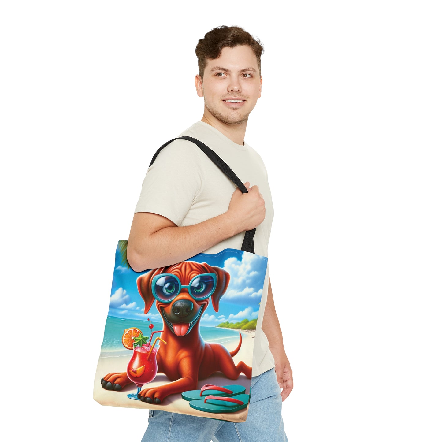 Tote Bag, Dog on Beach, RhodesianRidgeback, Tote bag,  awd-1238