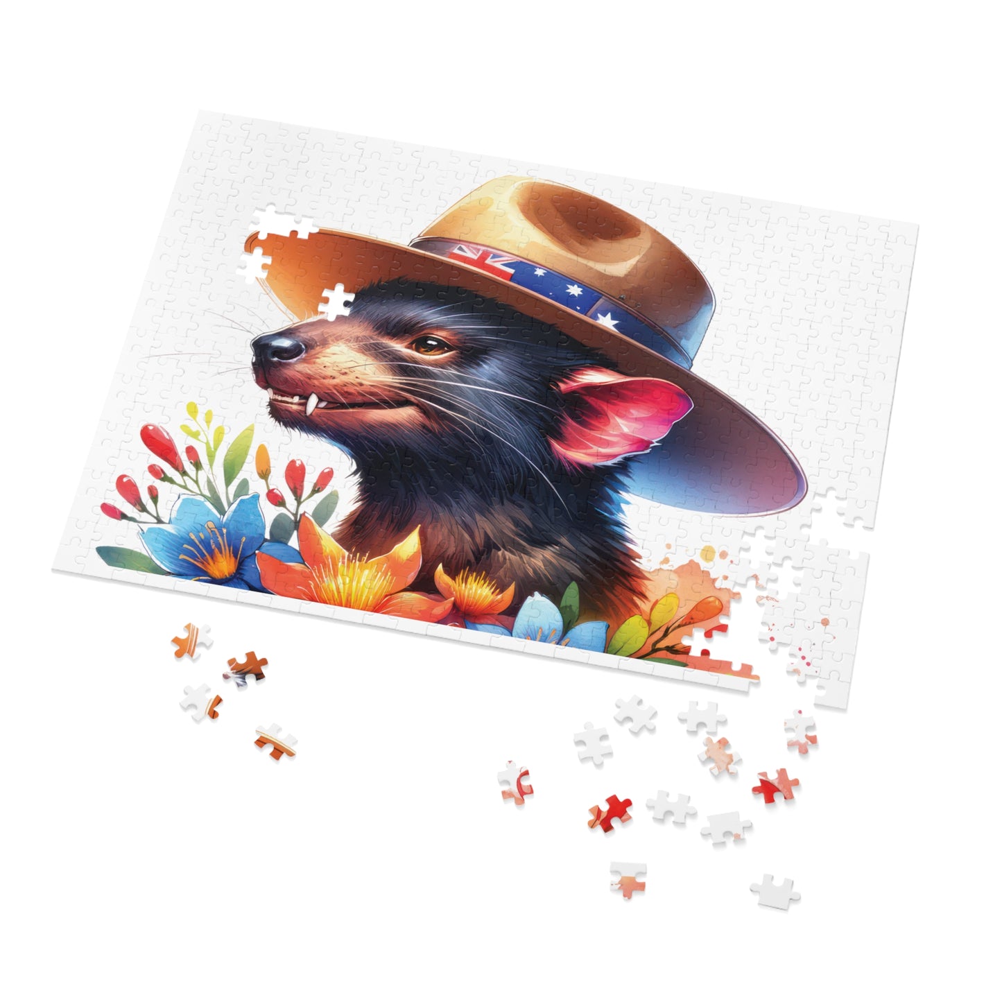 Jigsaw Puzzle in Tin, Australian Animals, Tasmanian Devil, Personalised/Non-Personalised, awd-1335(30, 110, 252, 500,1000-Piece)