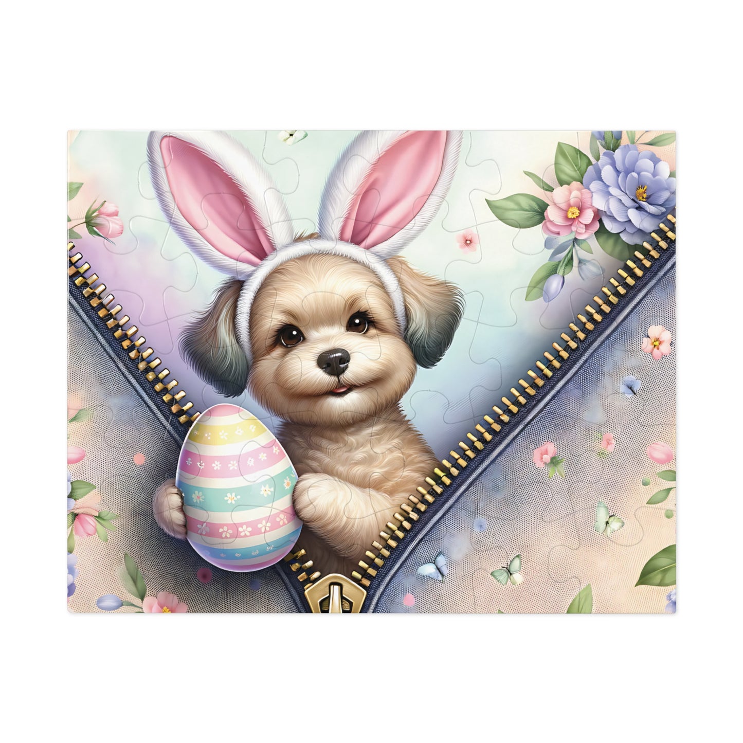 Jigsaw Puzzle, Easter, Dog with Bunny Ears, Personalised/Non-Personalised (30, 110, 252, 500,1000-Piece) Awd-1310