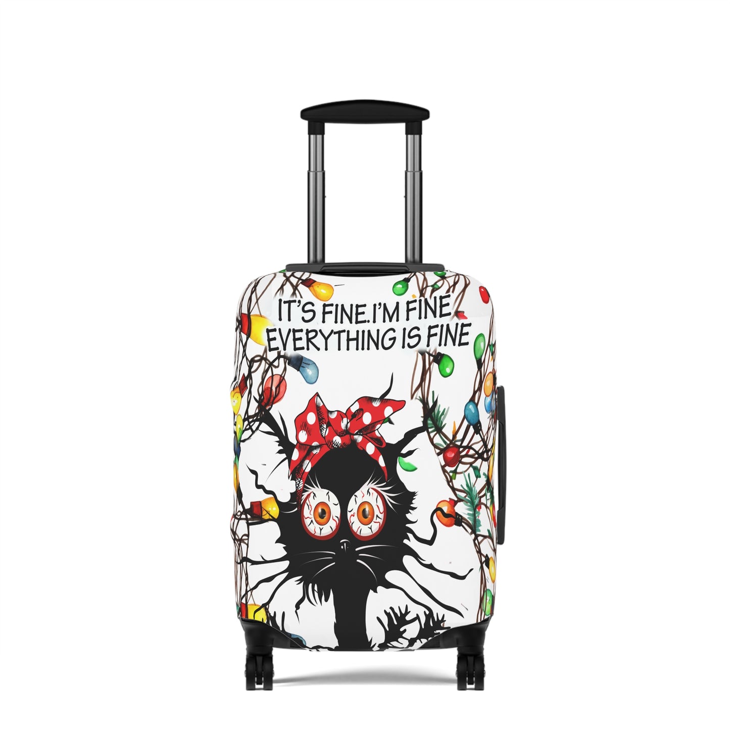 Luggage Cover, Cat I'm Fine everything is fine, awd-1164