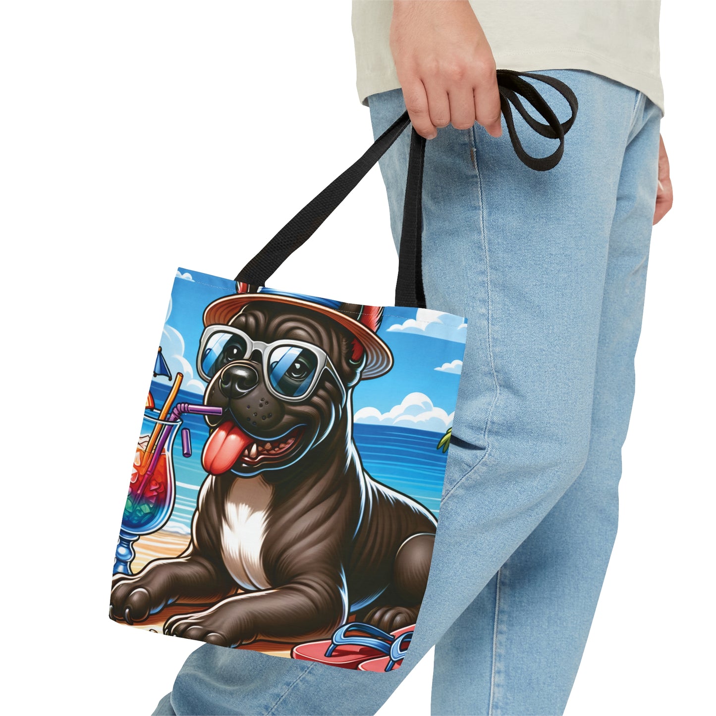 Tote Bag, Dog on Beach, Cane Corso, Tote bag, awd-1202