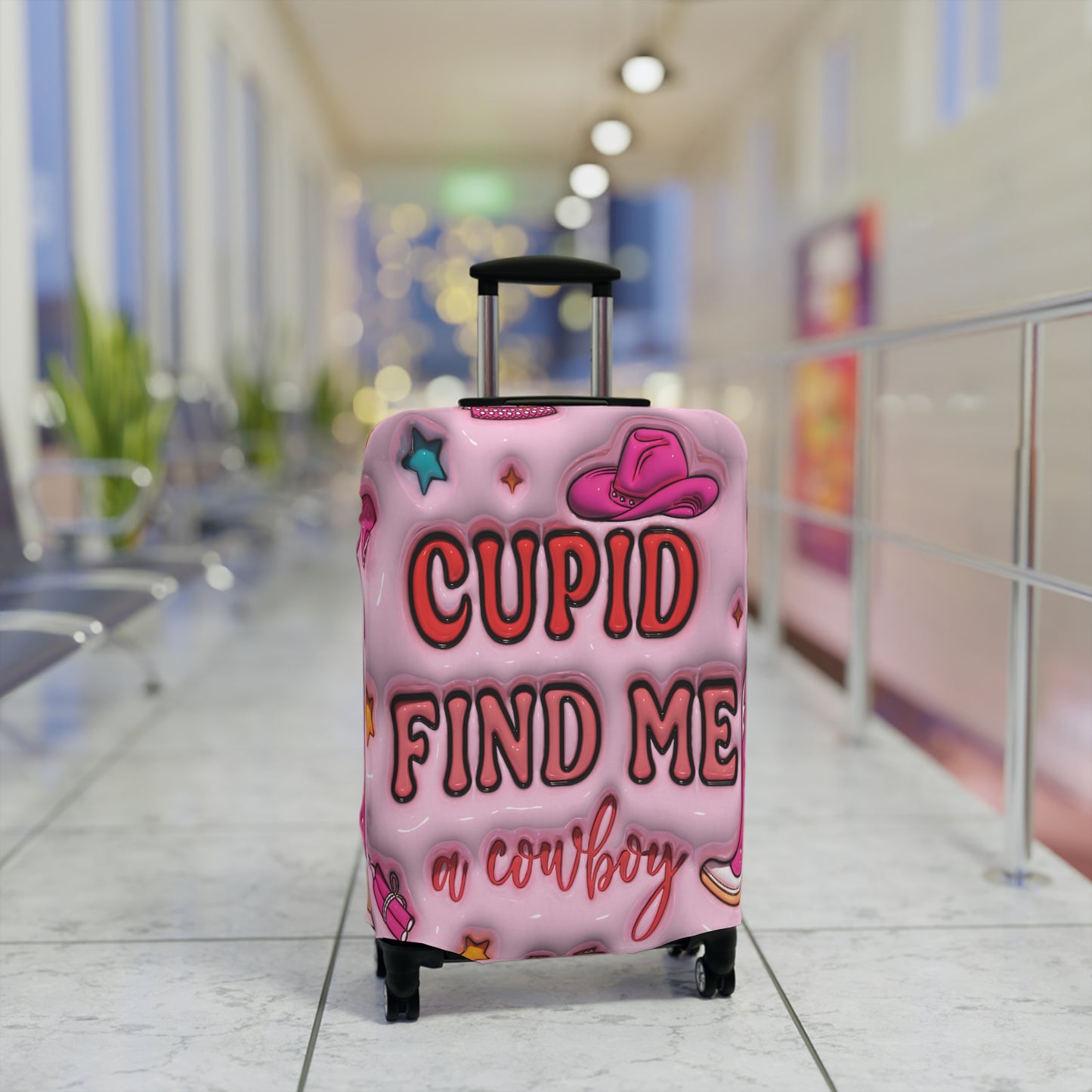 Luggage Cover, Cupid find me a cowboy, awd-529