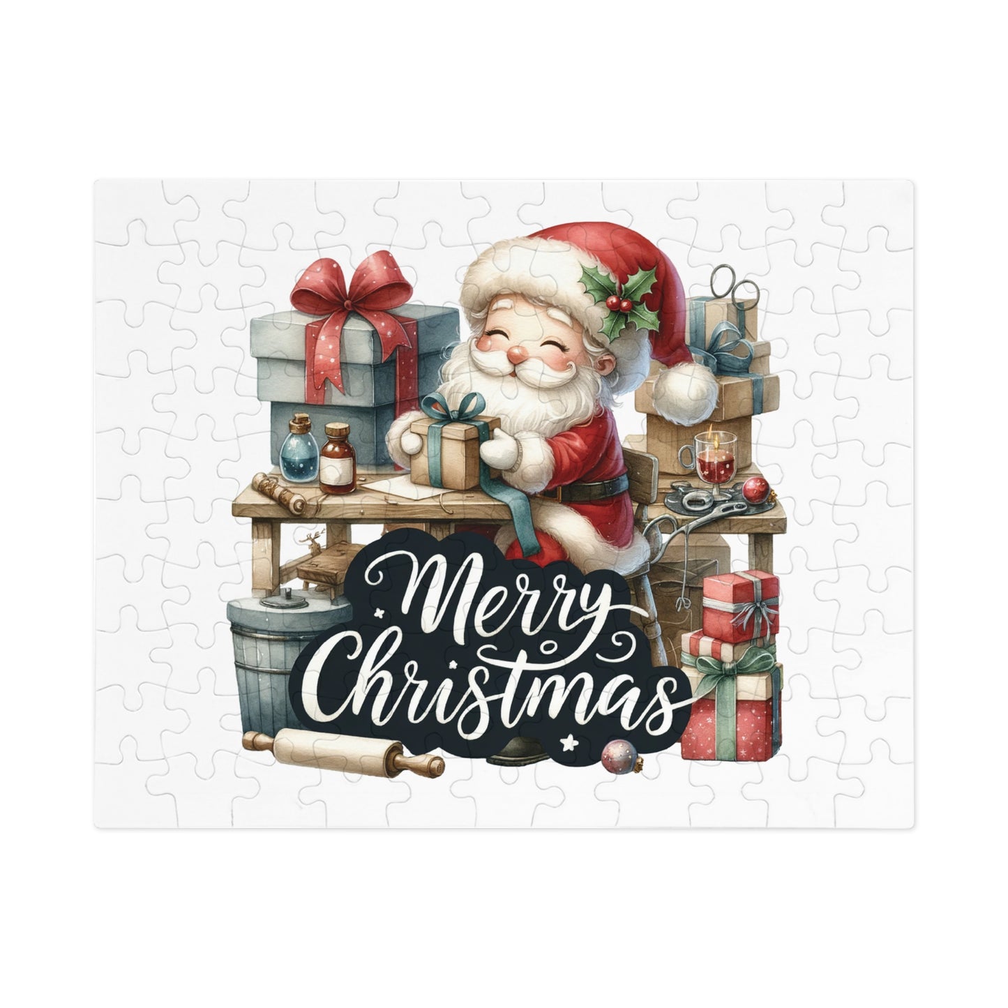 Jigsaw Puzzle, Christmas, Santa, Personalised/Non-Personalised (30, 110, 252, 500,1000-Piece)