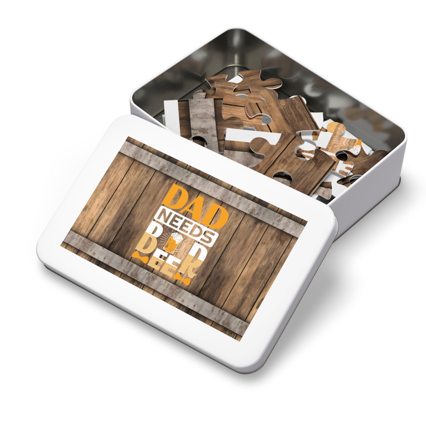 Puzzle, Dad, Dad Needs Beer, Personalised/Non-Personalised (30, 110, 252, 500,1000-Piece) awd-565