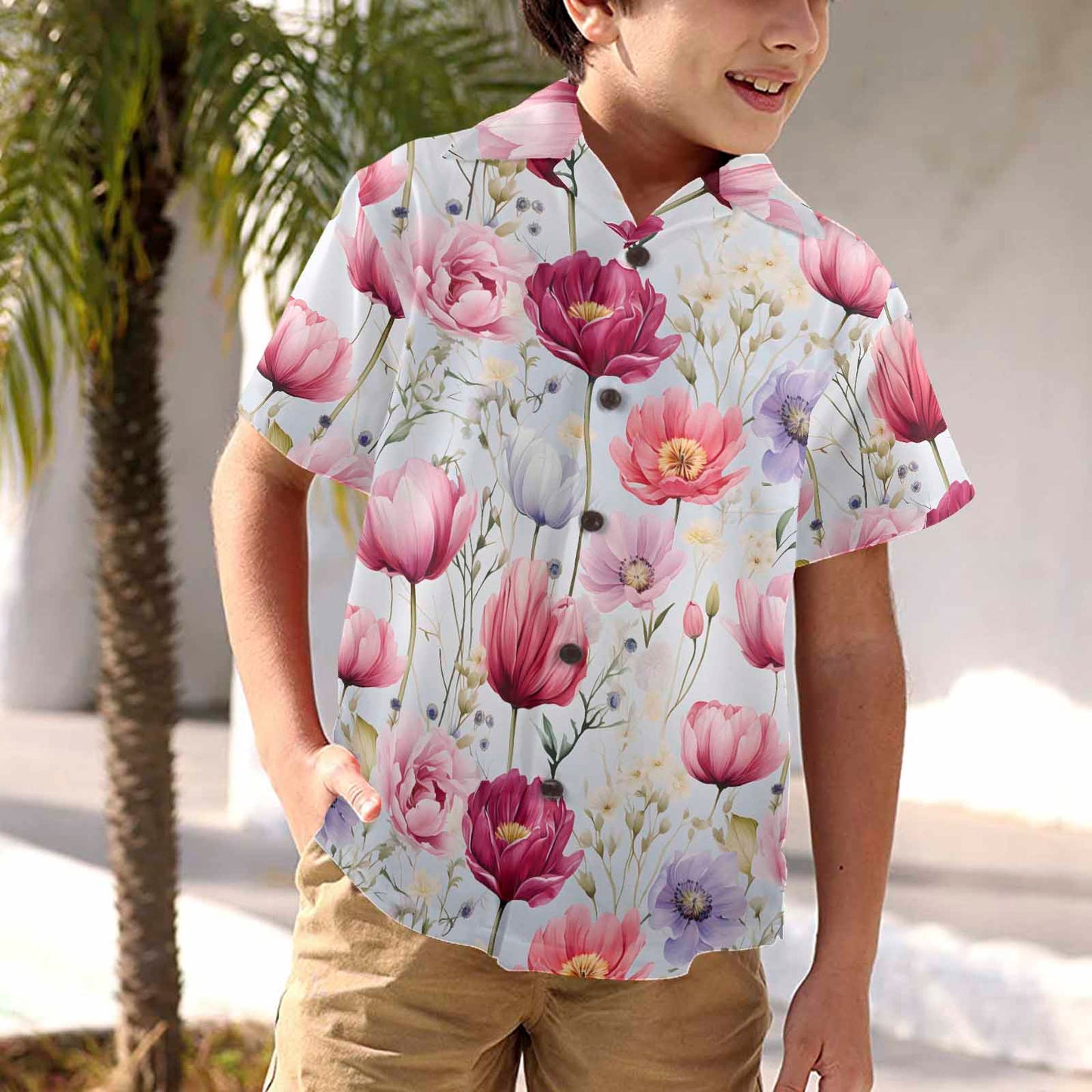 Wildflowers  Little Boys Hawaiian Shirt