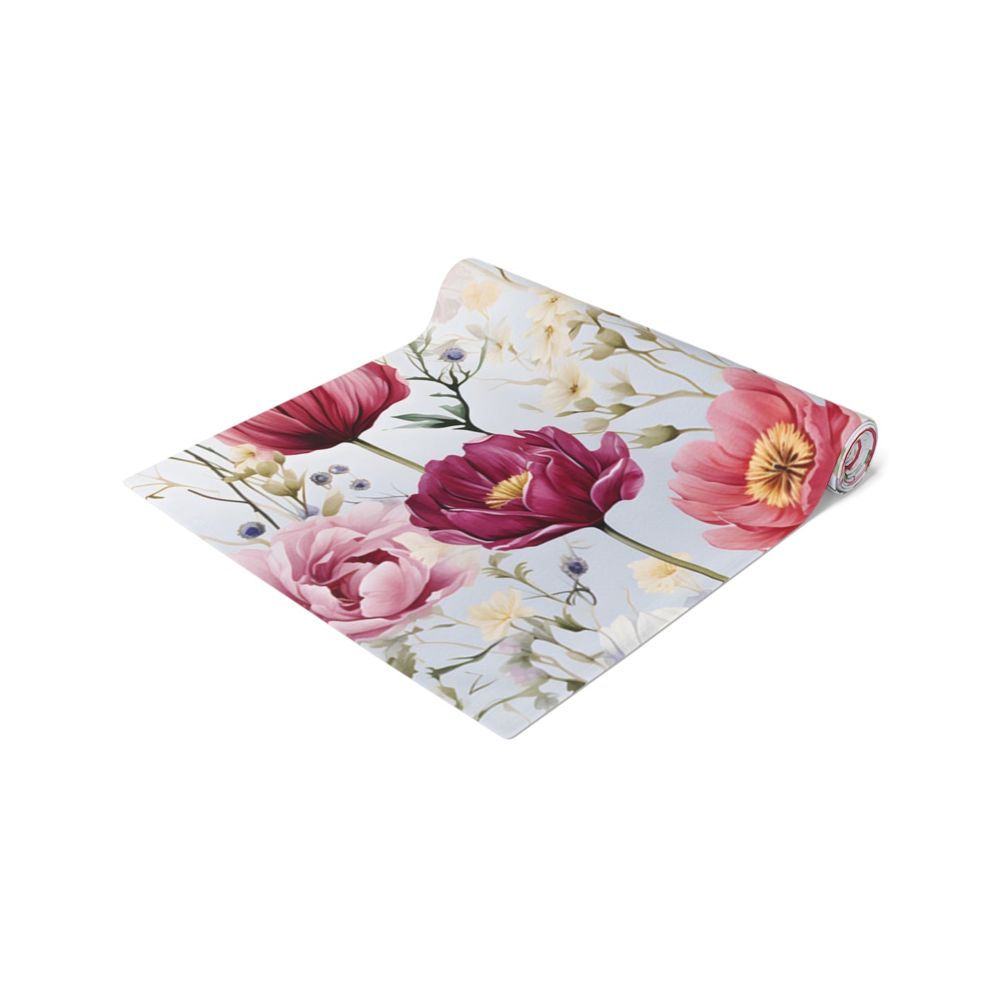 Floral Table Runner, Cotton Twill and Poly Available