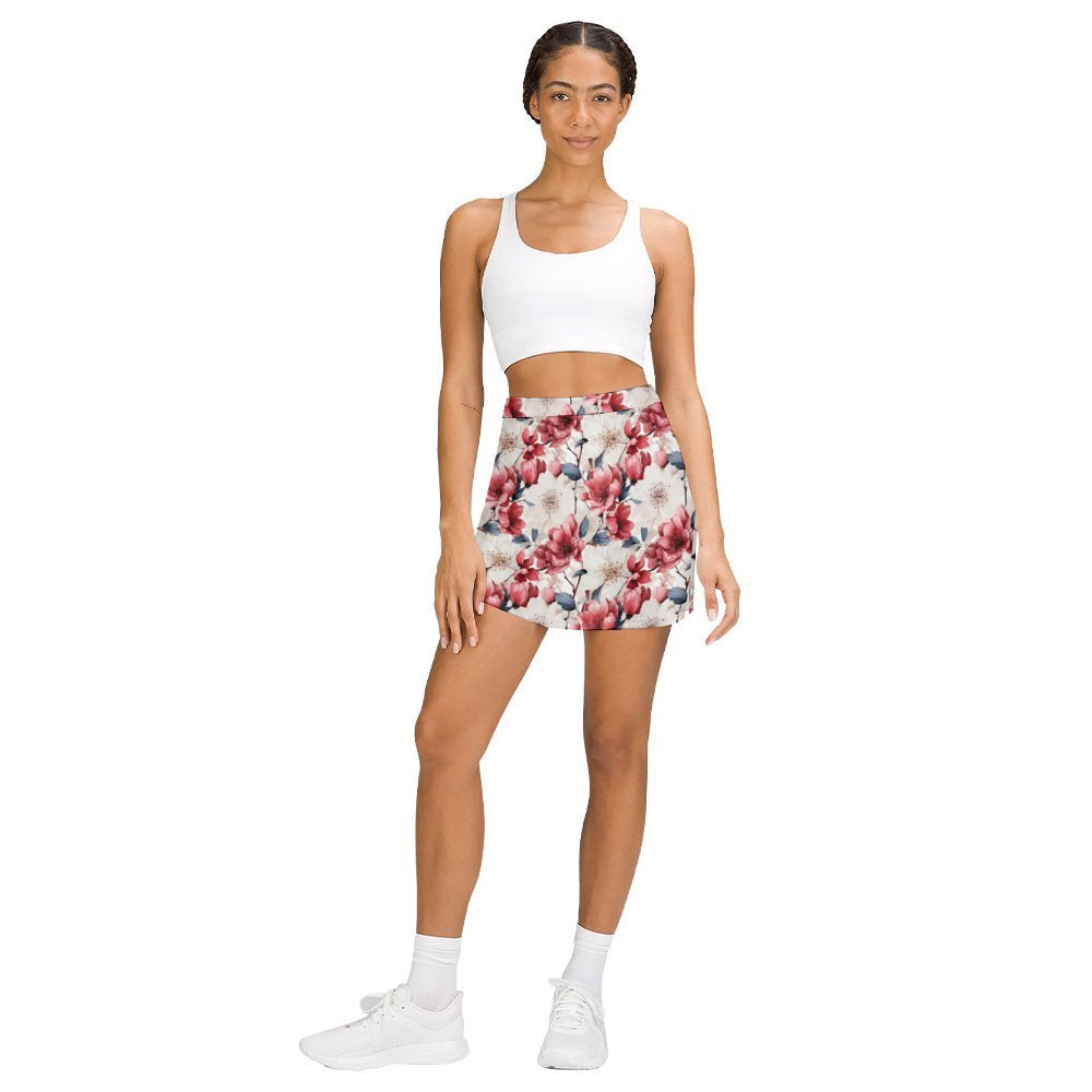 Floral A-Line Skirt with Pocket Light proof trouser skirt