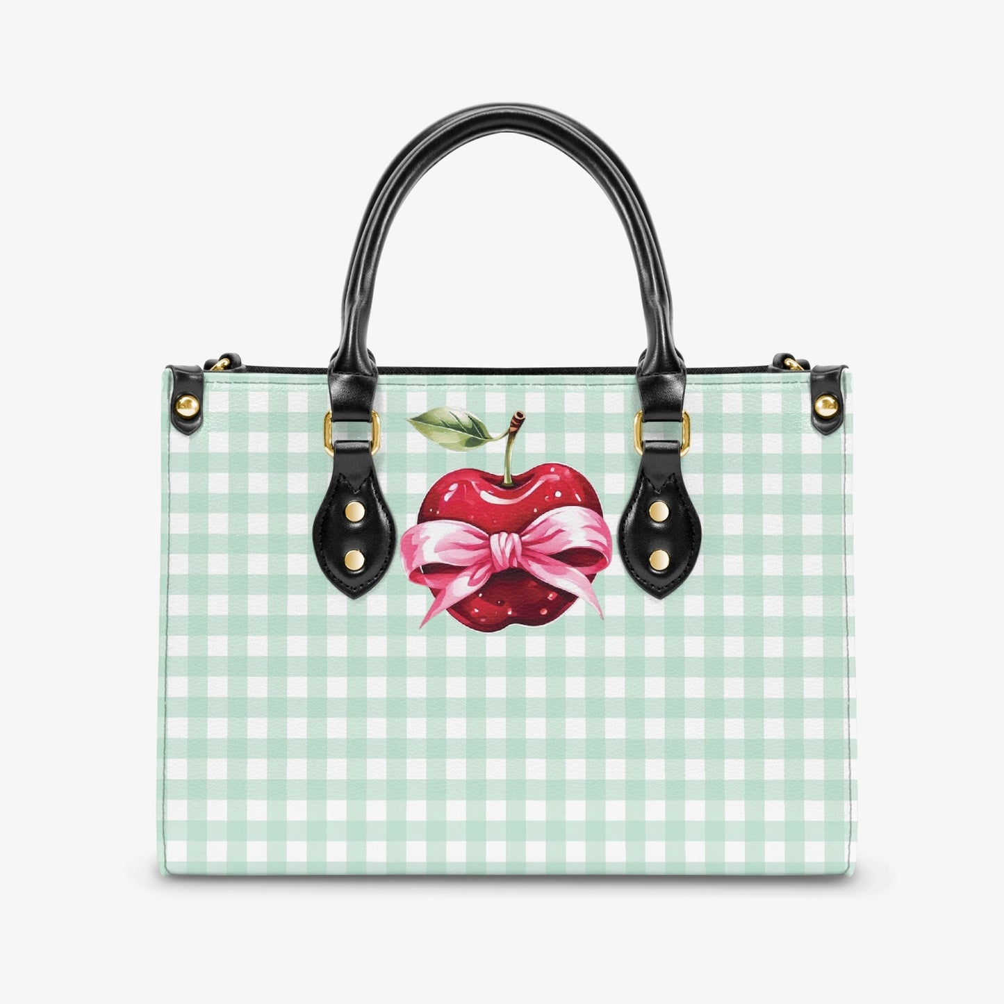 Women's Tote Bag - Rockabilly - Apple Plaid Green