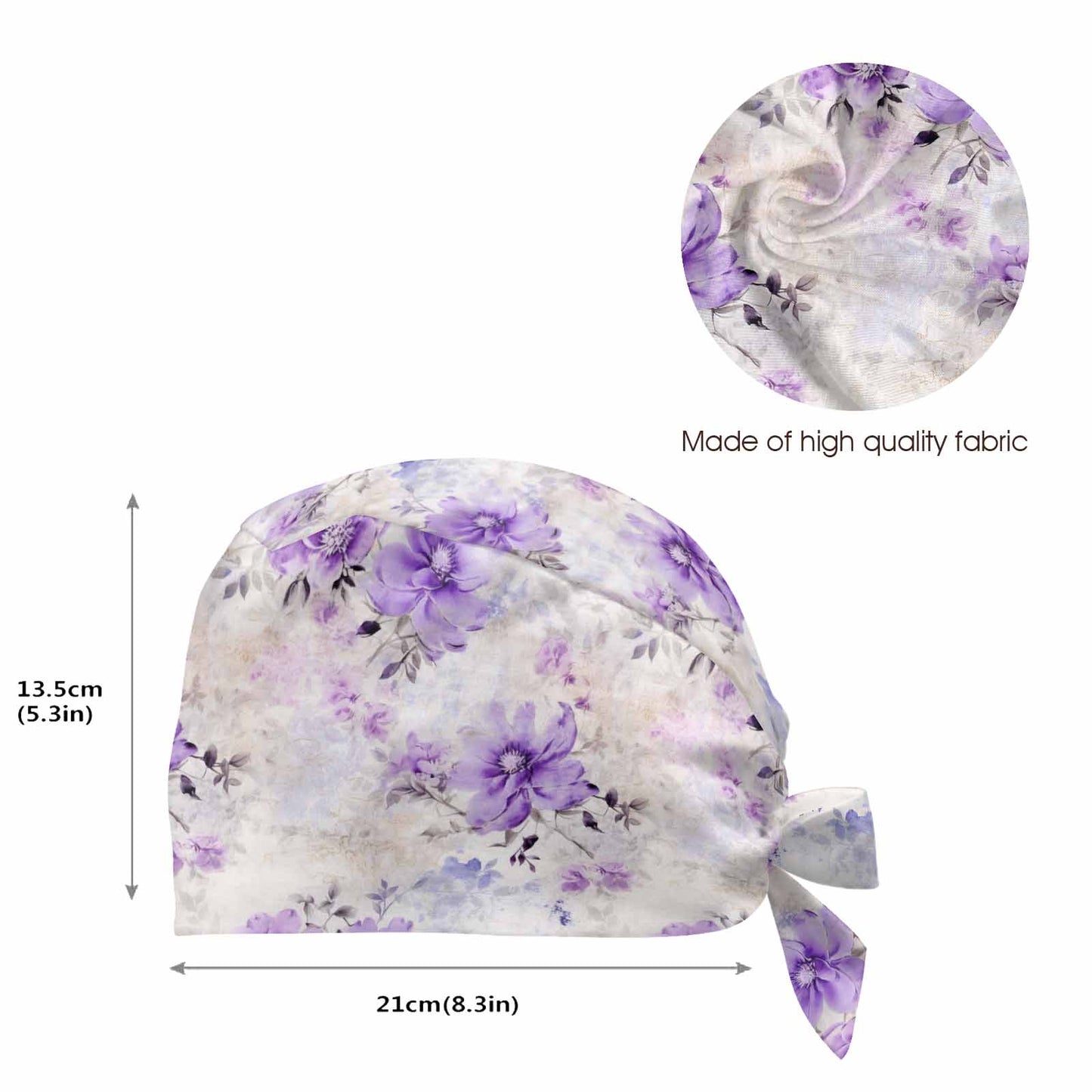 Purple Wildflowers  Scrub Cap