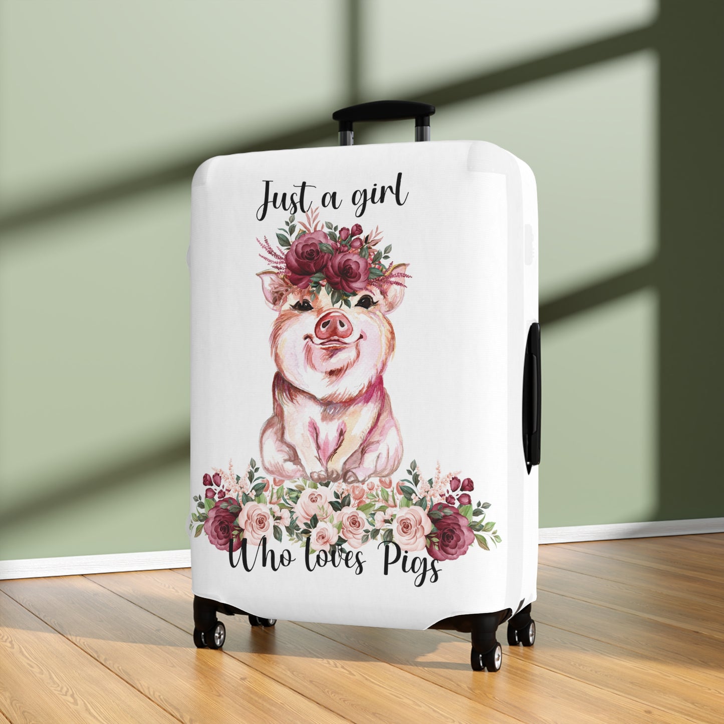 Luggage Cover, Just a girl who loves Pigs, awd-1360