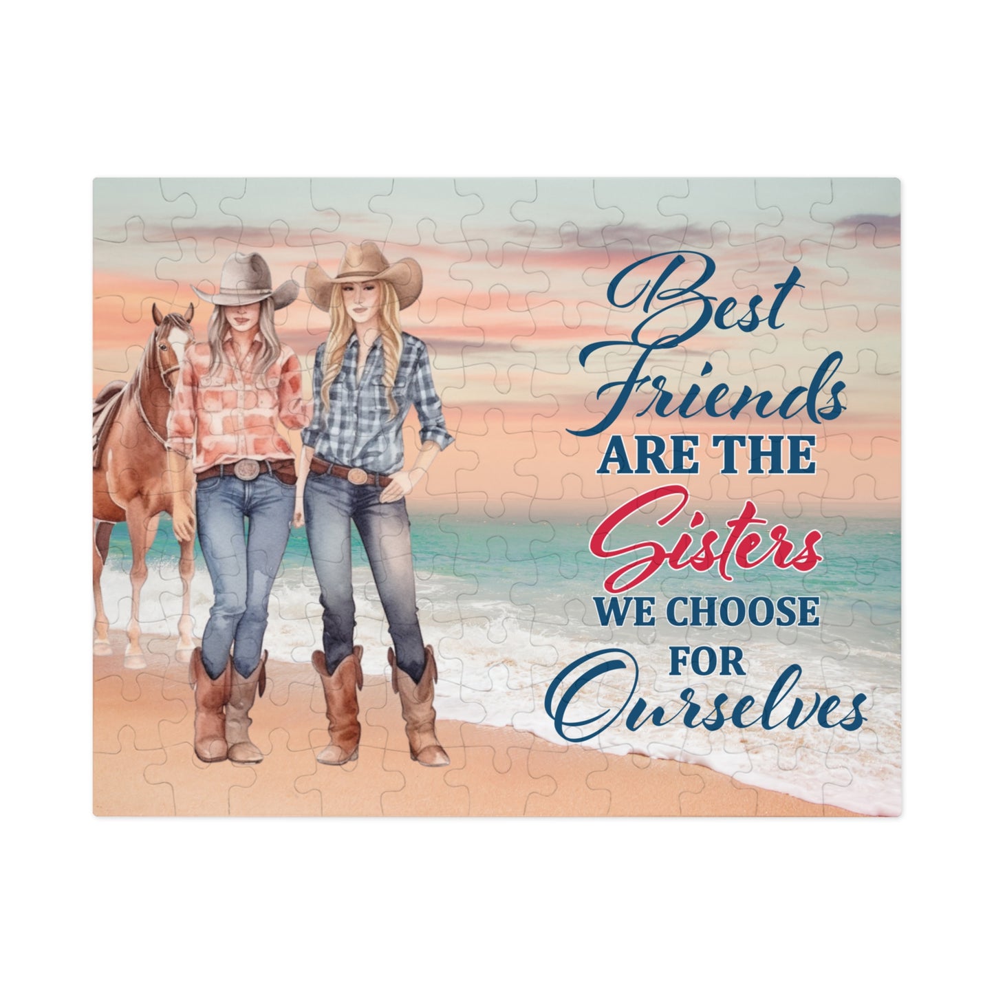 Jigsaw Puzzle, Western, Best Friends are the Sisters we Choose for Ourselves, Personalised/Non-Personalised (30, 110, 252, 500,1000-Piece)