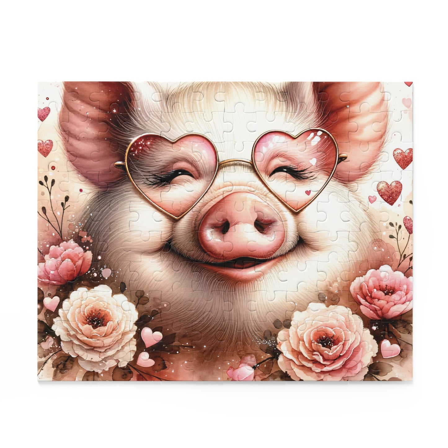 Puzzle, Pig, Rose Coloured Glasses  (120, 252, 500-Piece) awd-626