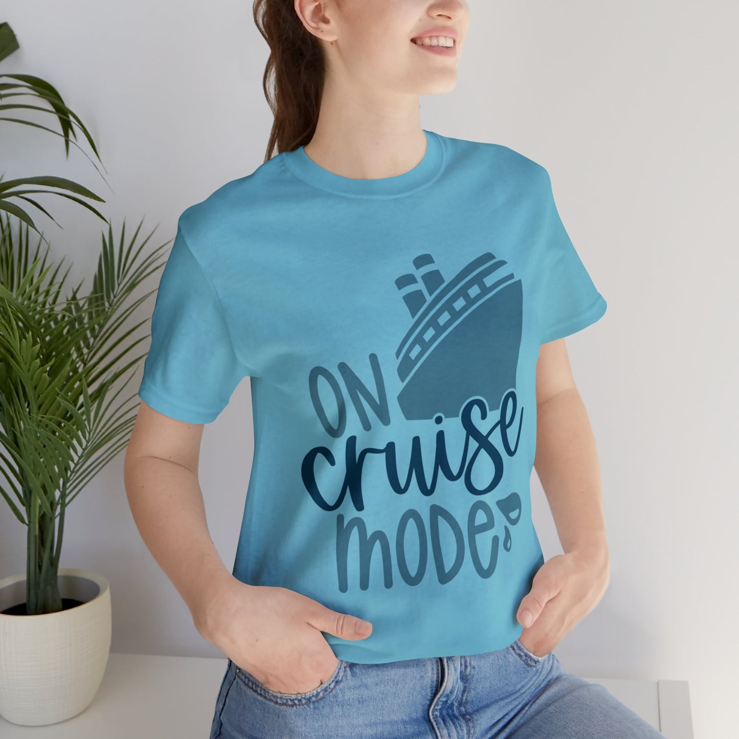 Unisex Adults Jersey Short Sleeve Tee, Cruise Tee, Cruise Mode, 100% Cotton, Light Fabric 142 g/m²