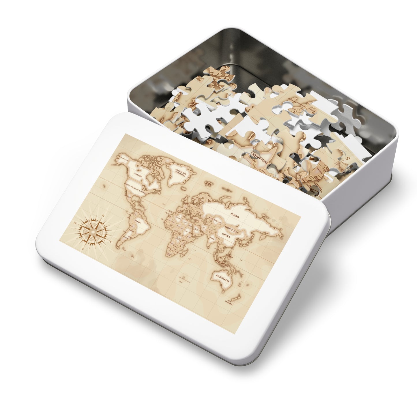 Jigsaw Puzzle, World Map, Personalised/Non-Personalised (30, 110, 252, 500,1000-Piece)