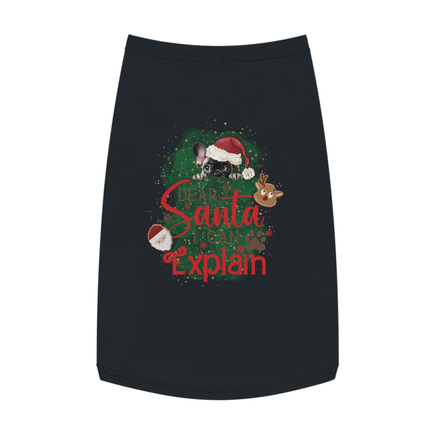 Pet Tank Top, Santa I Can Explain, Christmas Pet Tank Top