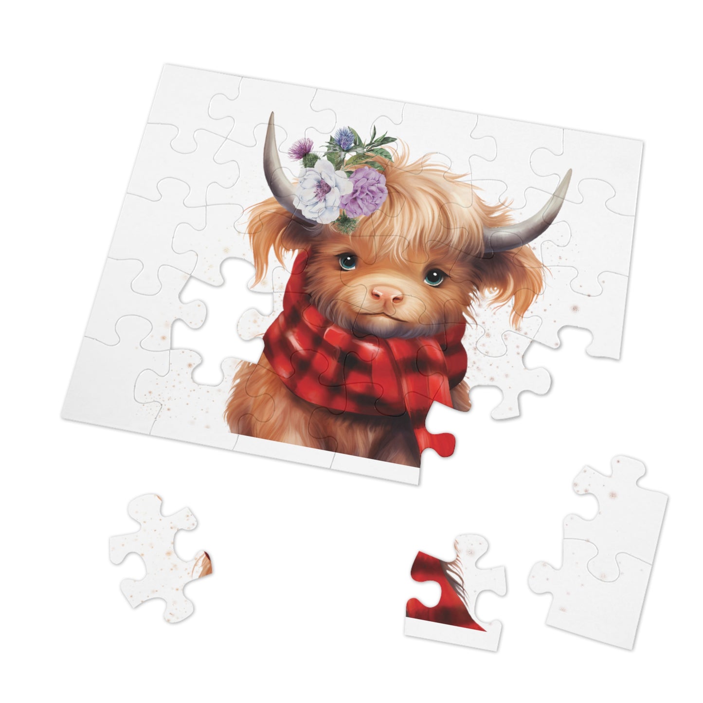 Puzzle, Highland Cow, Personalised/Non-Personalised (30, 110, 252, 500,1000-Piece)