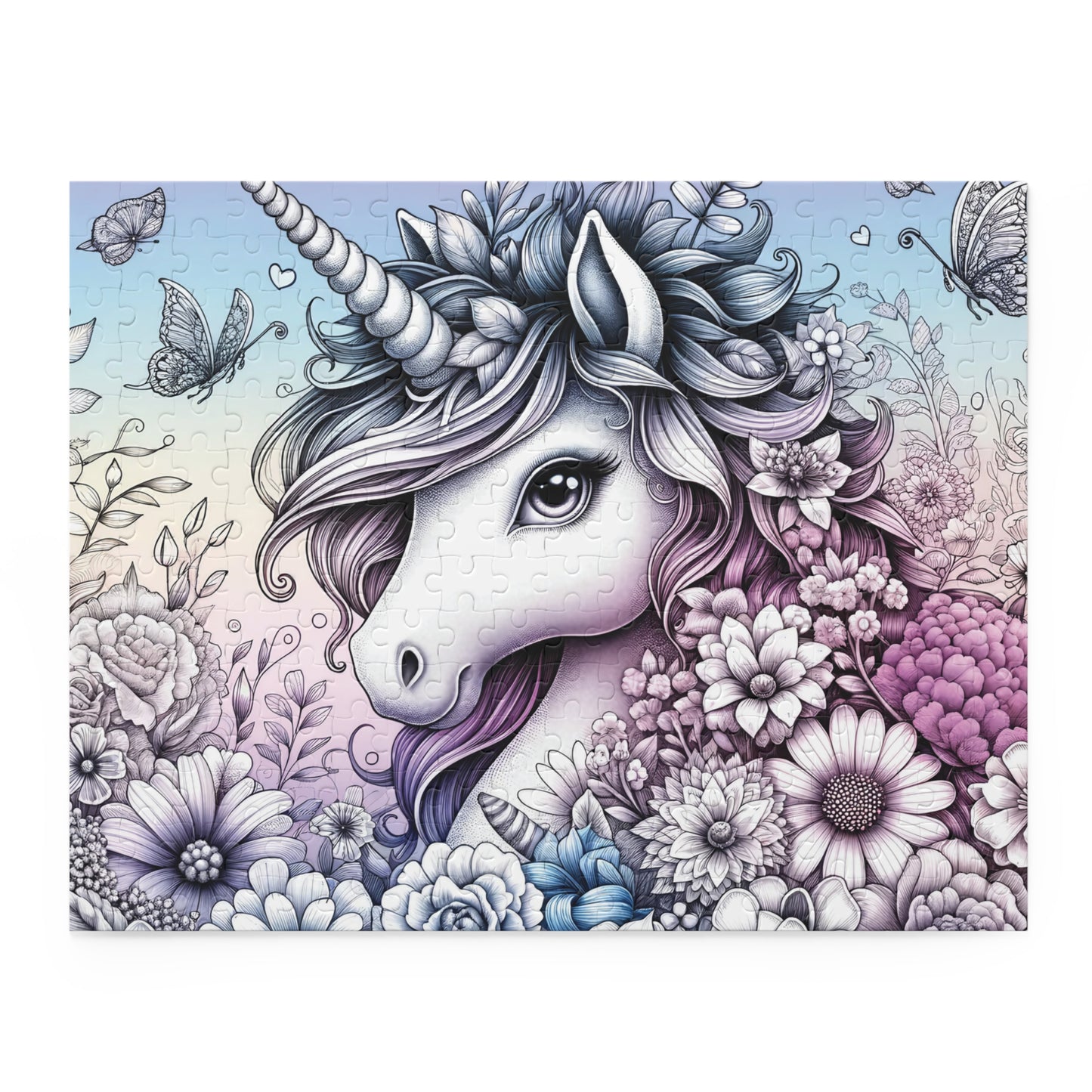 Personalised/Non-Personalised Puzzle, Unicorn (120, 252, 500-Piece)