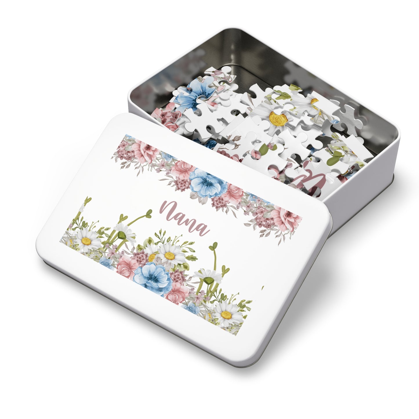 Jigsaw Puzzle, Floral, Nana, Personalised/Non-Personalised (30, 110, 252, 500,1000-Piece)