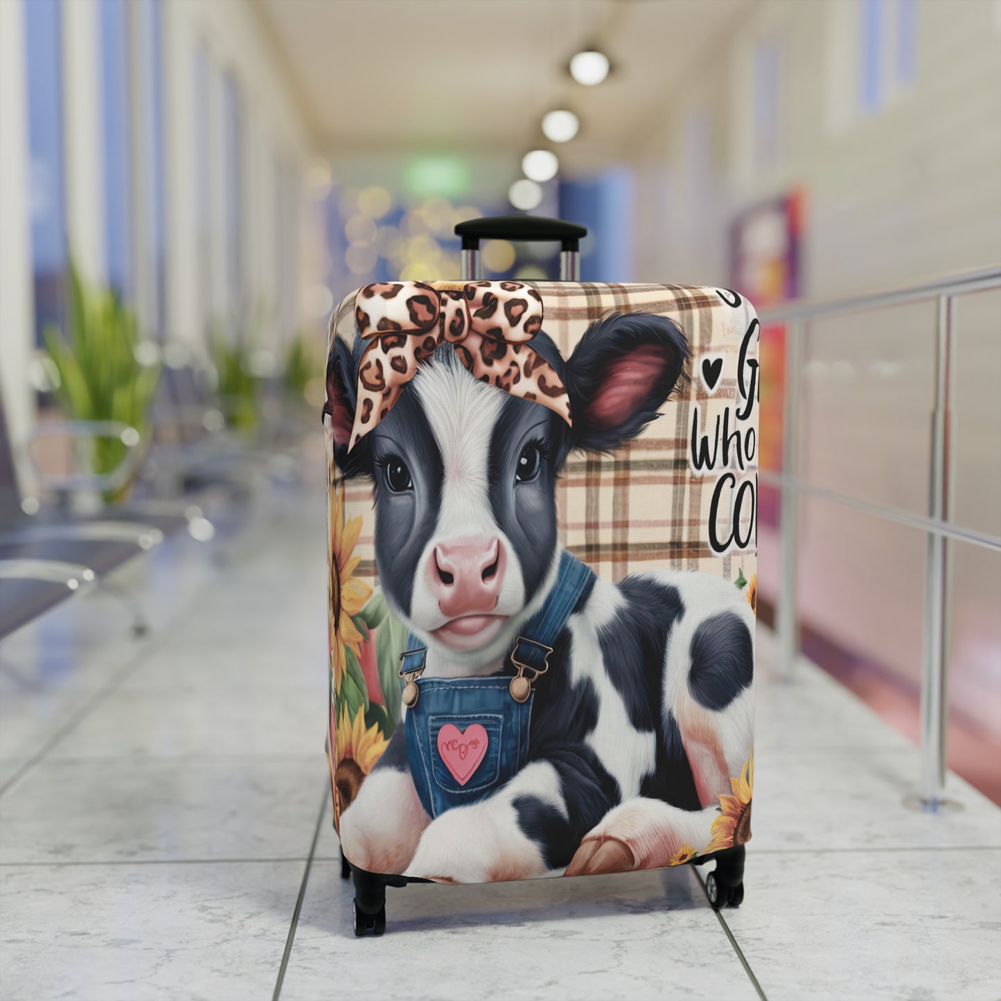 Luggage Cover, Just a Girl who Loves Cows, awd-3091