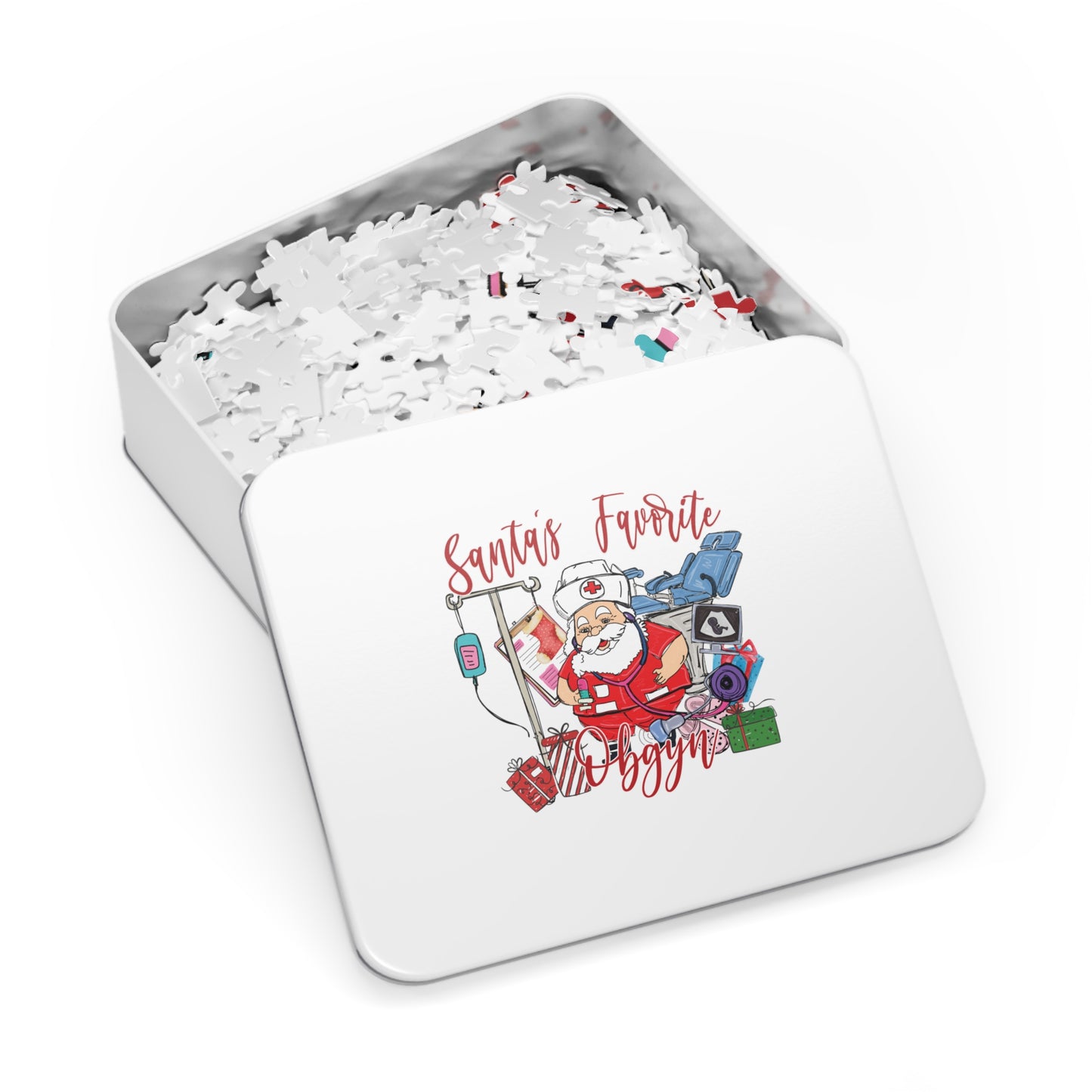 Puzzle, Santa's Favorite Obgyn, Personalised/Non-Personalised (30, 110, 252, 500,1000-Piece)