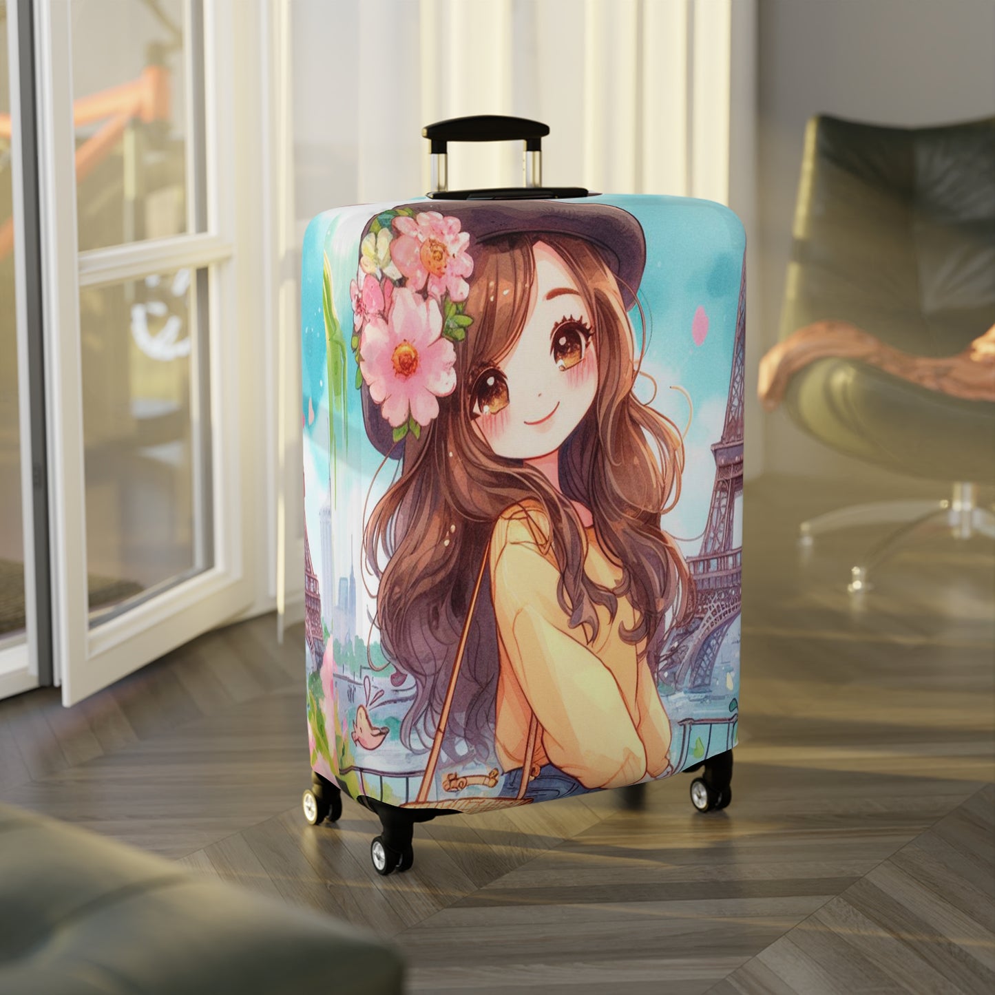 Luggage Cover, Just a Girl Who loves Travelling, awd-2106