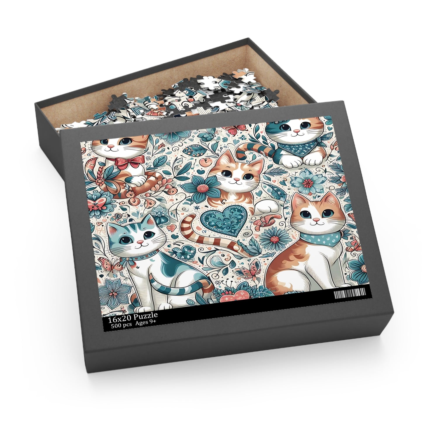 Personalised/Non-Personalised Puzzle, Cats (120, 252, 500-Piece)