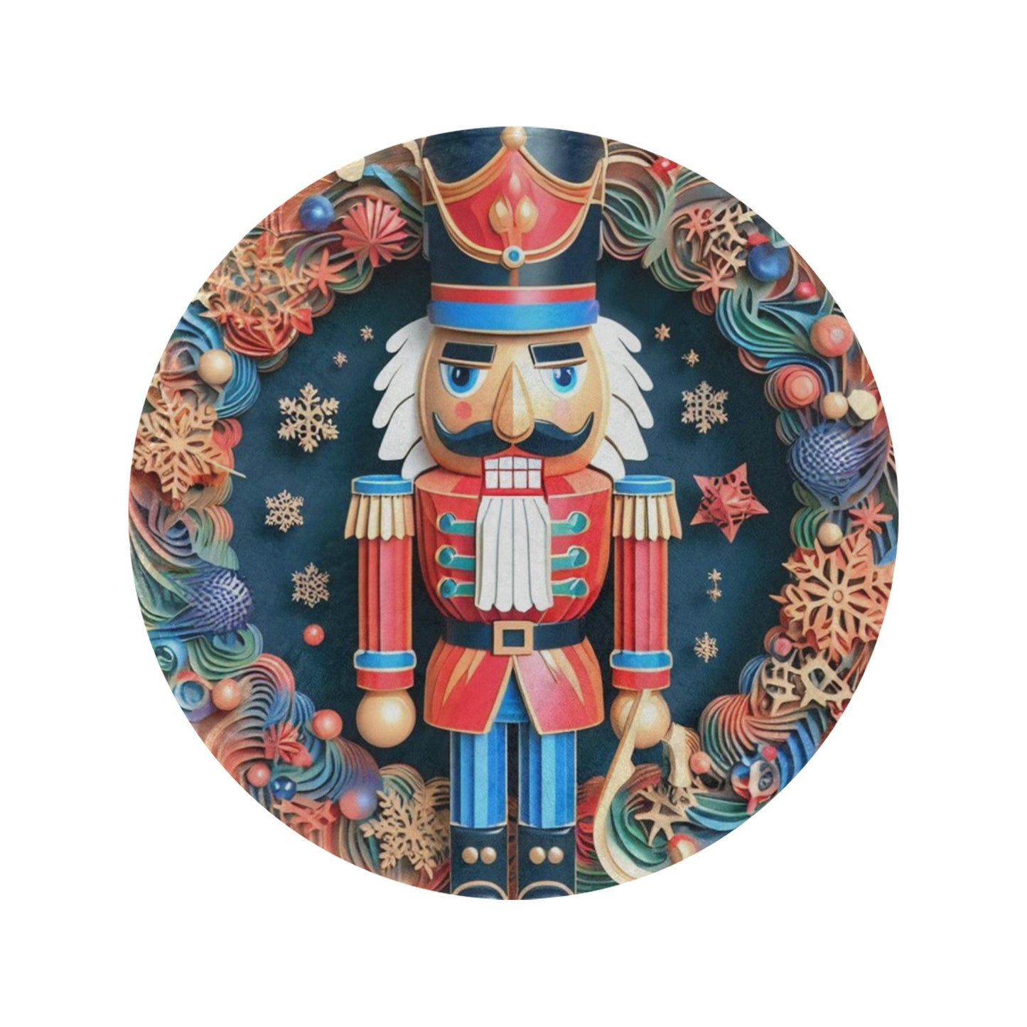 Nutcracker Circular Micro Fleece Blanket