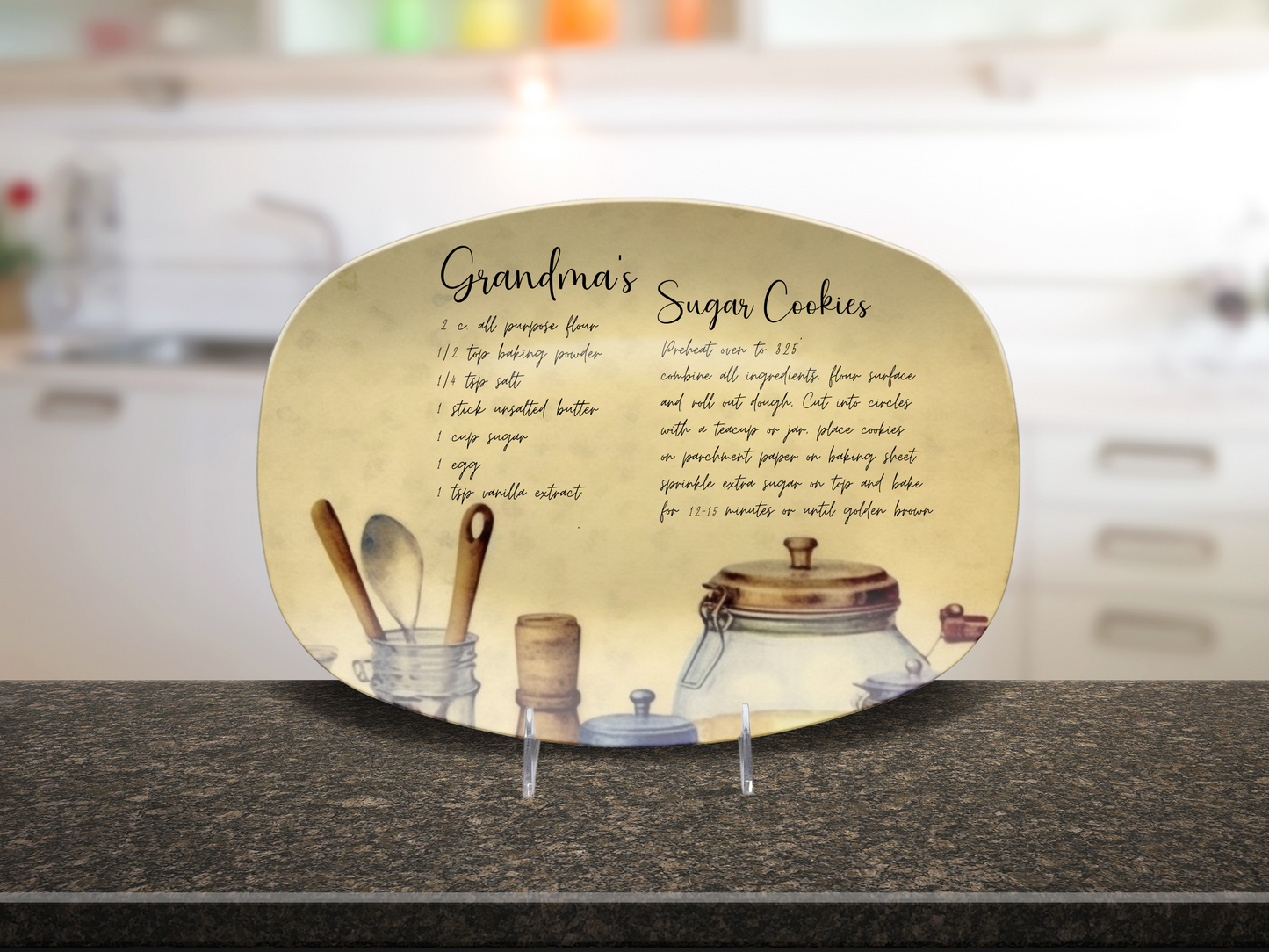 Personalised Handwritten Family Recipe Heirloom Plate/Platter