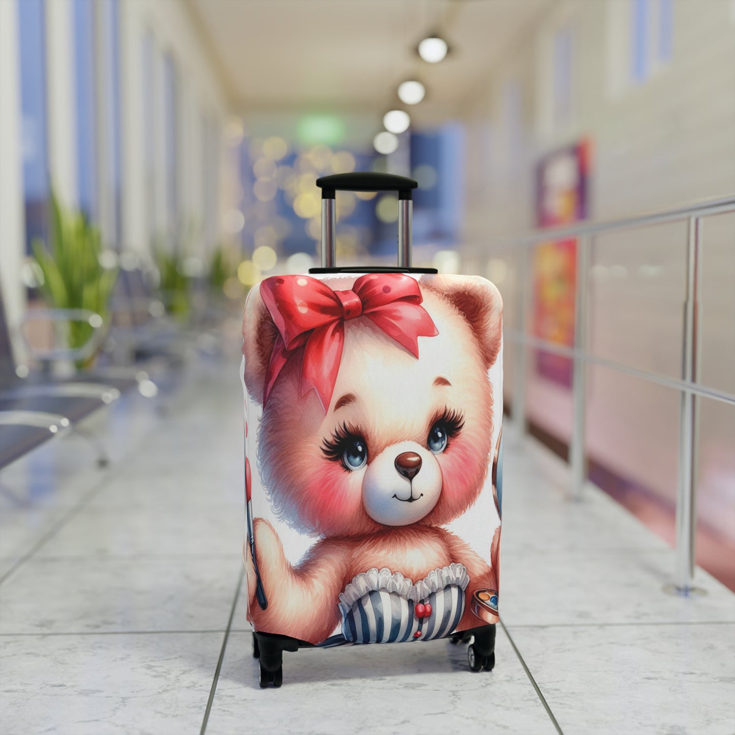 Luggage Cover, Rockabilly, Teddy Bear, awd-3032