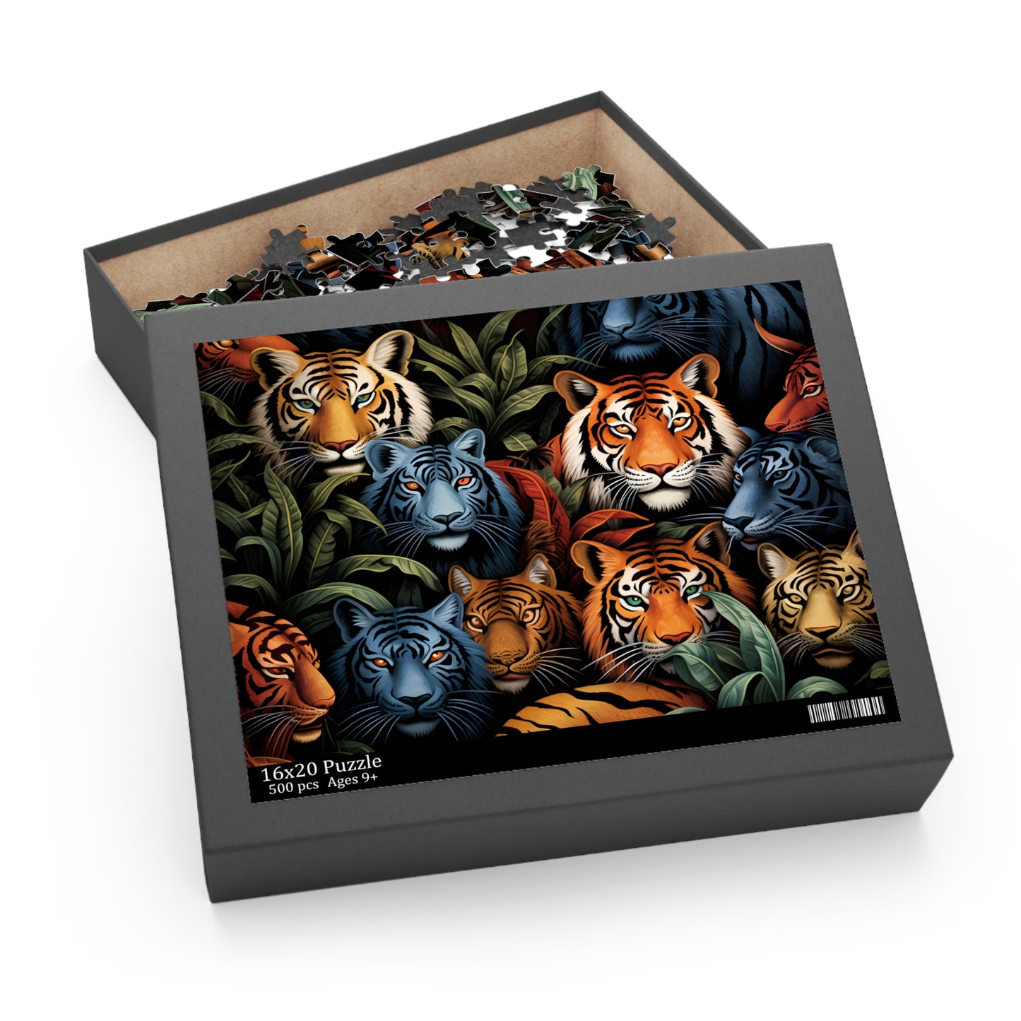 Personalised/Non-Personalised Puzzle, Tiger (120, 252, 500-Piece)