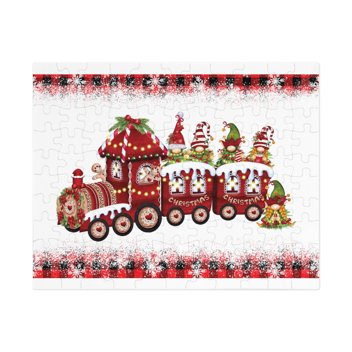 Jigsaw Puzzle, Christmas, Train, Personalised/Non-Personalised (30, 110, 252, 500,1000-Piece)