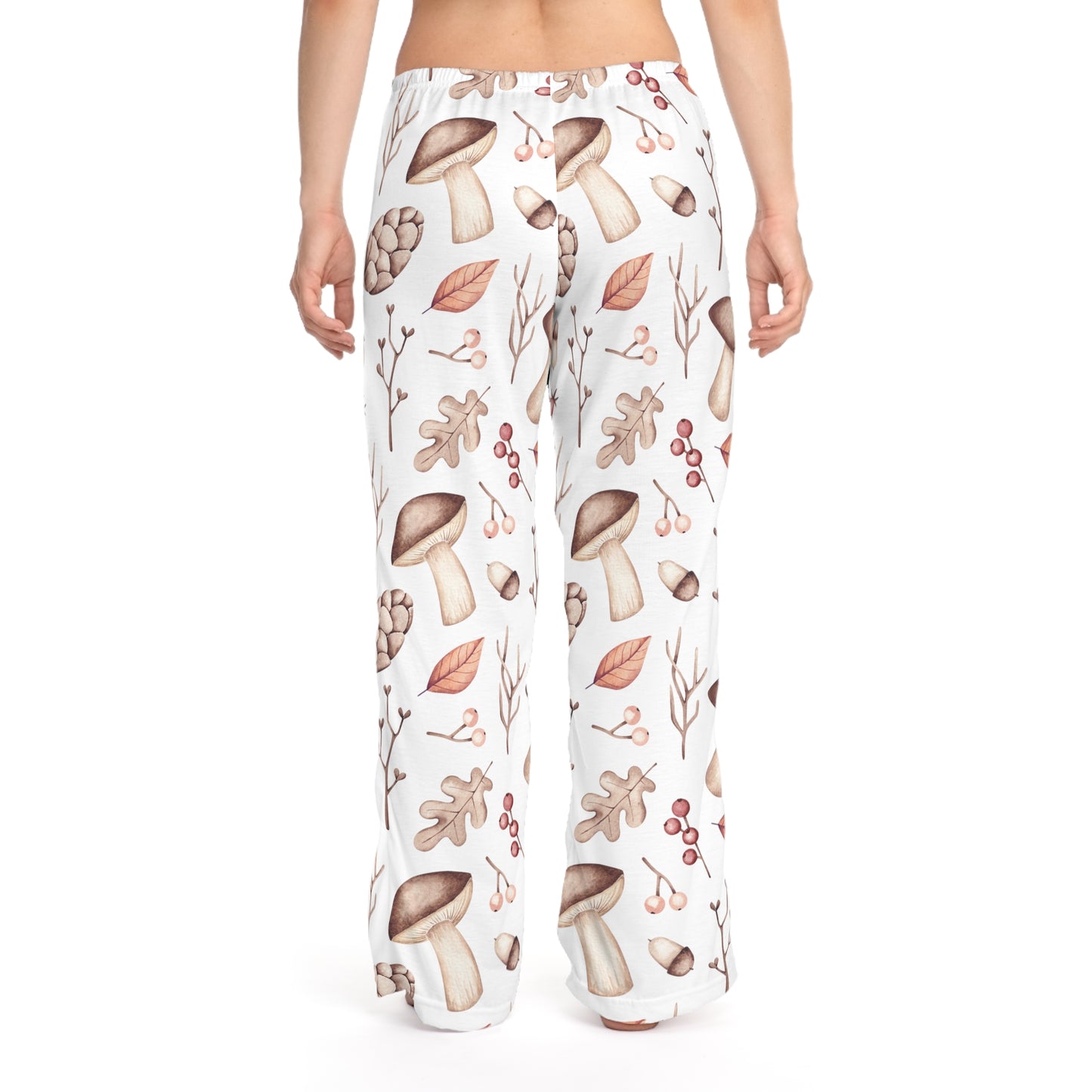 Women's Pyjama Pants, Mushrooms and Acorns, Sleepwear Bottoms