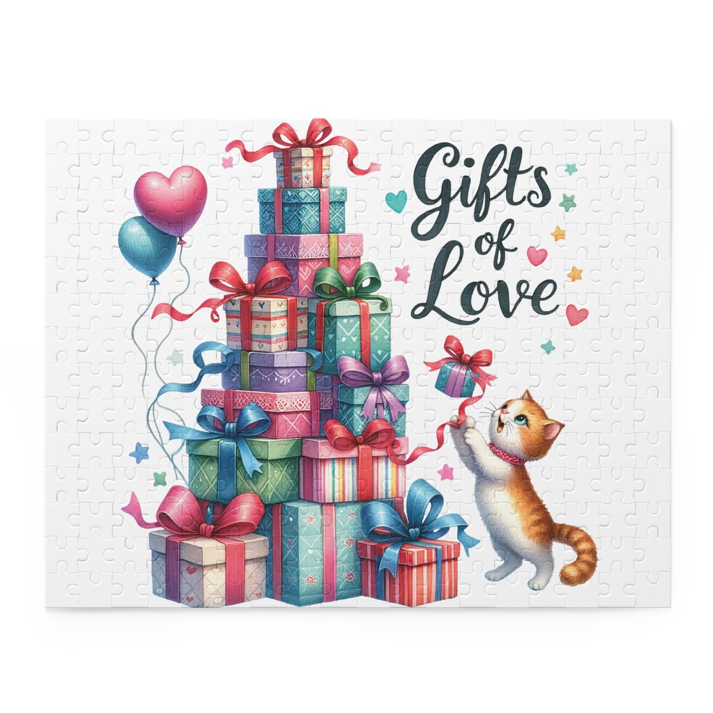 Personalised/Non-Personalised Puzzle, Christmas, Present Tree (120, 252, 500-Piece)