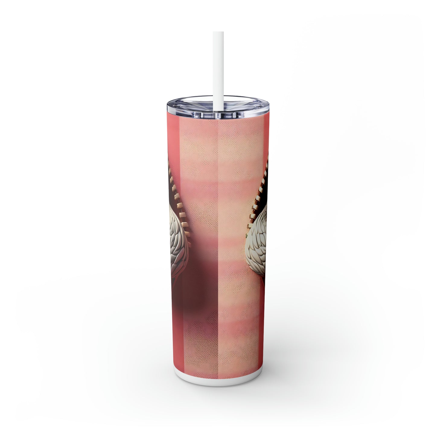 Skinny Tumbler with Straw, 20oz, Sloth, Valentines Day