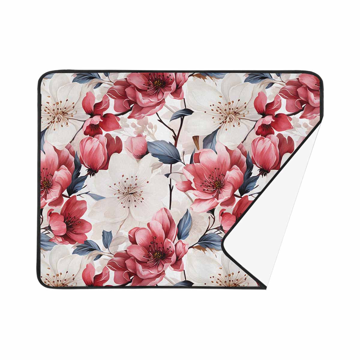 Pink Floral Small  Beach Mats 78"x 60"