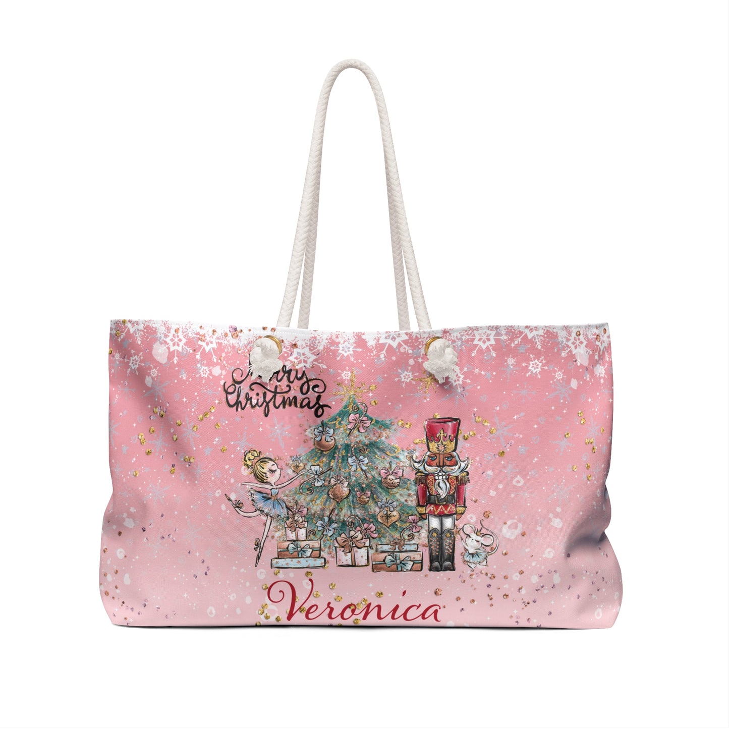 Weekender Bag, Magical Christmas, Nutcracker, Fairy Christmas Tree, Large Weekender Bag, Beach Bag, Book Bag