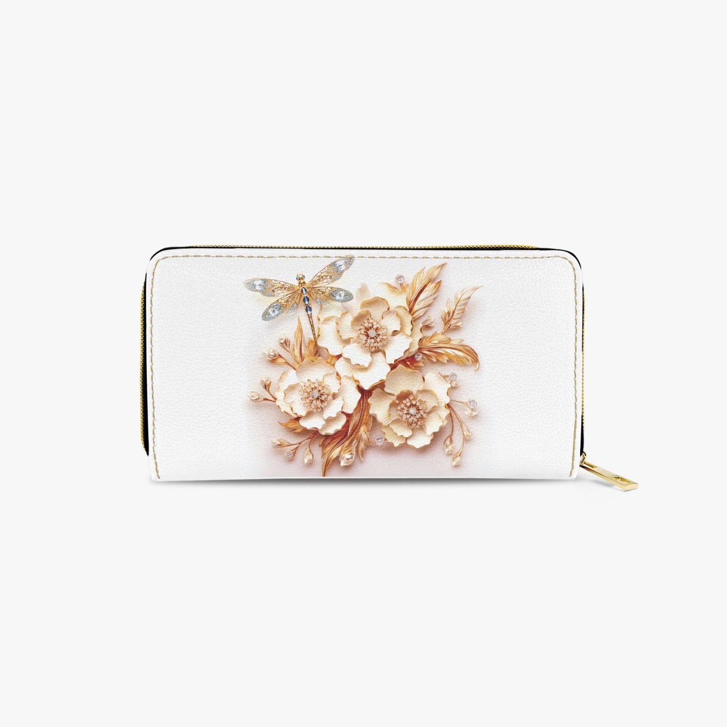 Long Type Zipper Purse - Floral