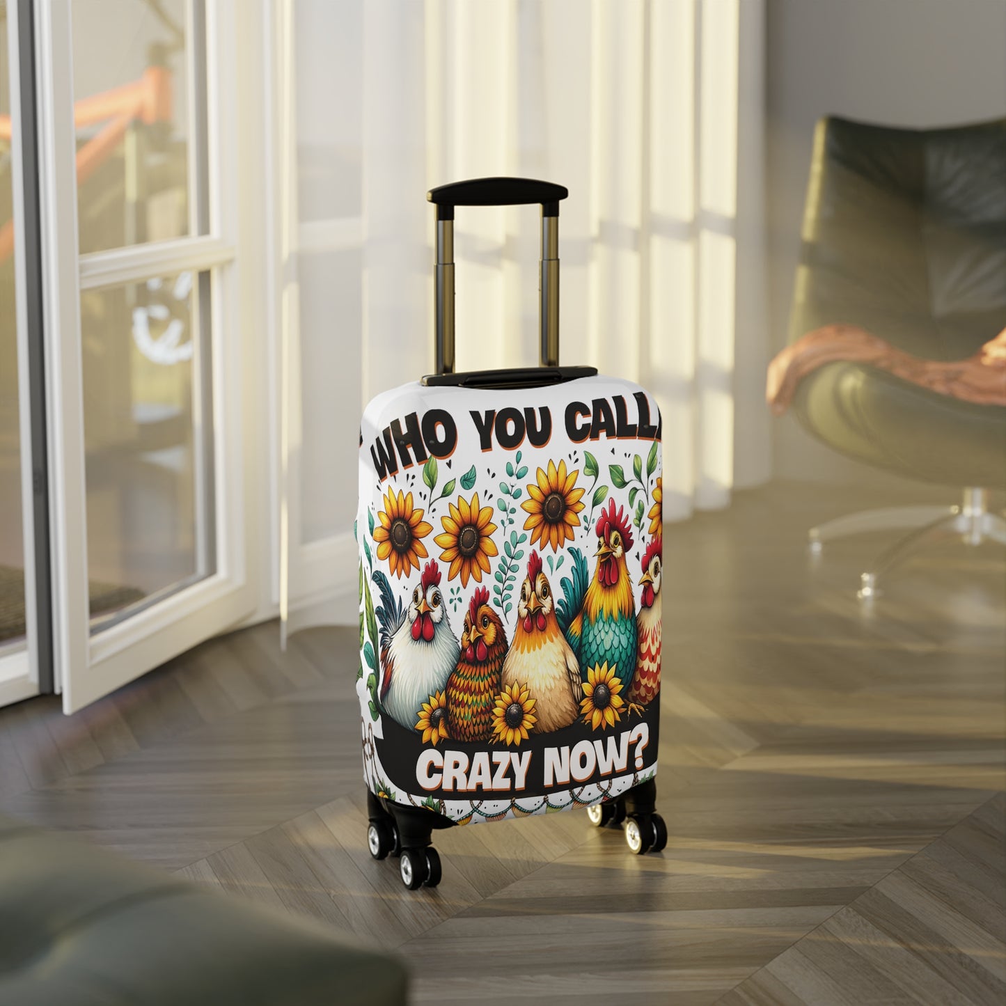 Luggage Cover, Chickens, Who you callin' Crazy Now, awd-1262