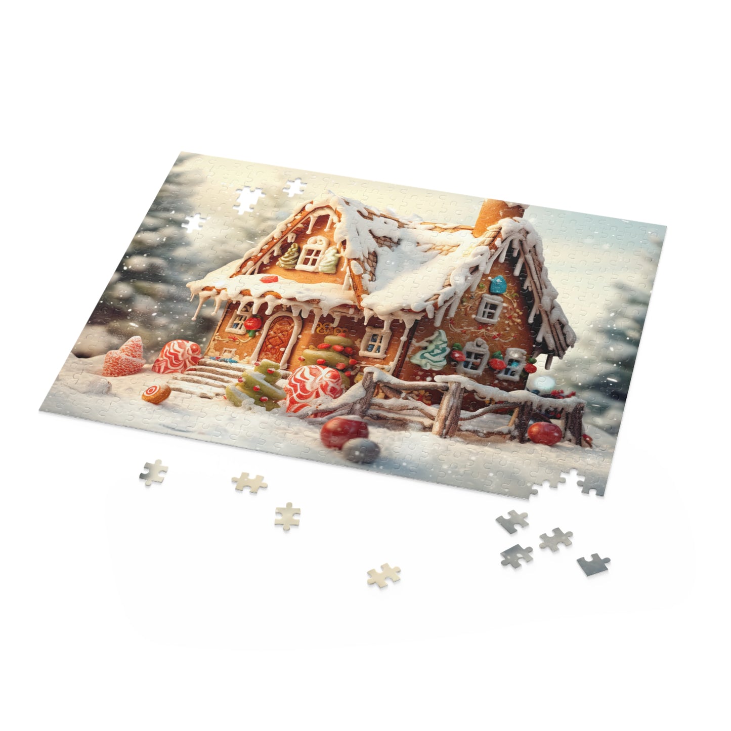 Puzzle, Christmas, Gingerbread House  (120, 252, 500-Piece) awd-615