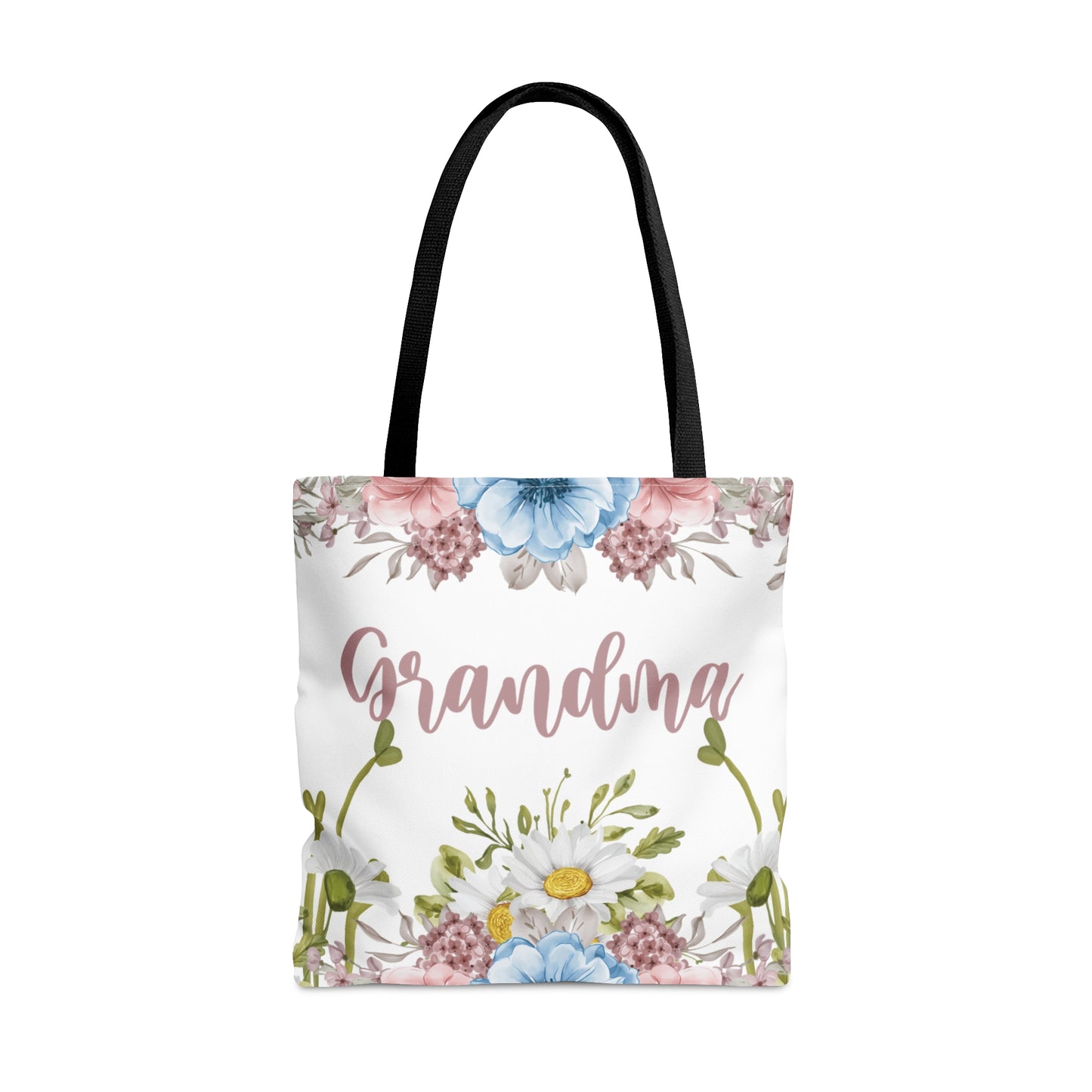 Personalised/Non-Personalised Tote Bag, Floral, Grandma, Tote bag