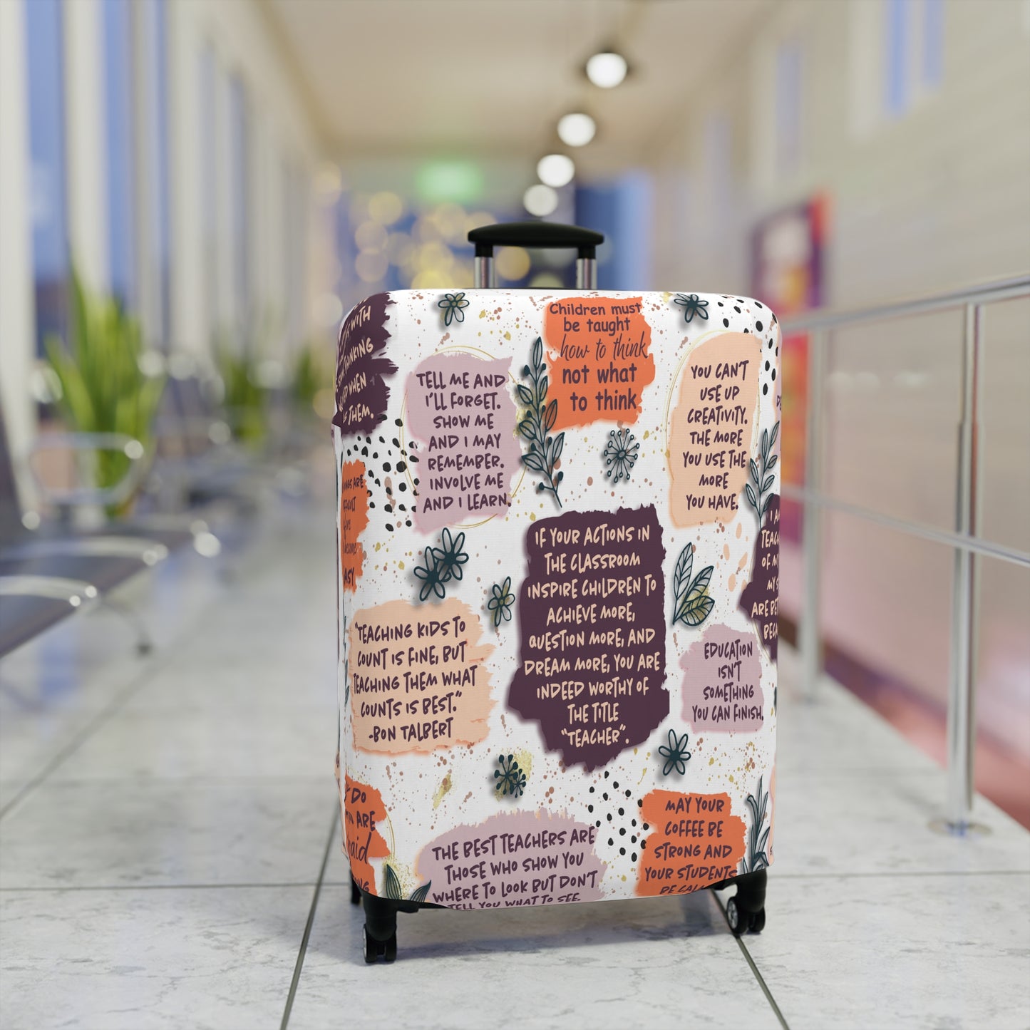 Luggage Cover, Teacher, Affirmations, awd-1439