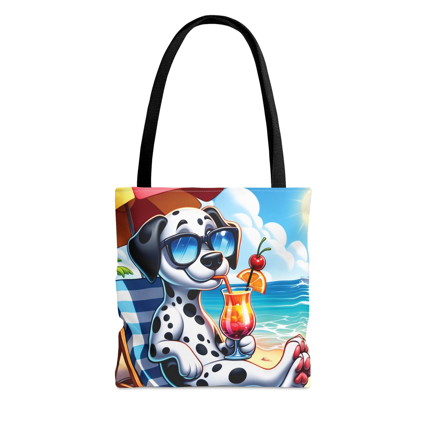 Tote Bag, Dog on Beach, Dalmatian, Tote bag, awd-1209